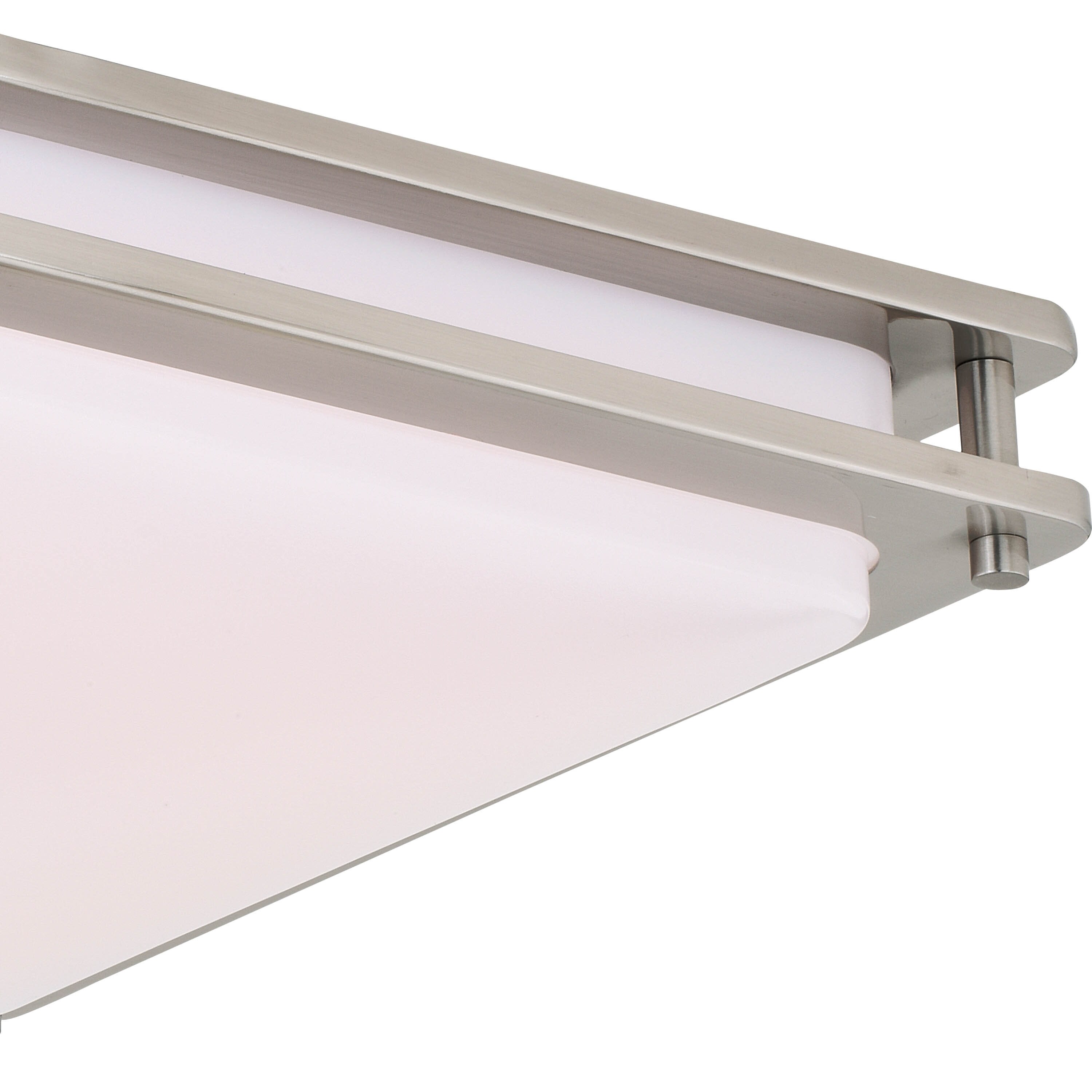 Satin Nickel 16" LED Flush Mount Ceiling Light with Dim-to-Warm Technology