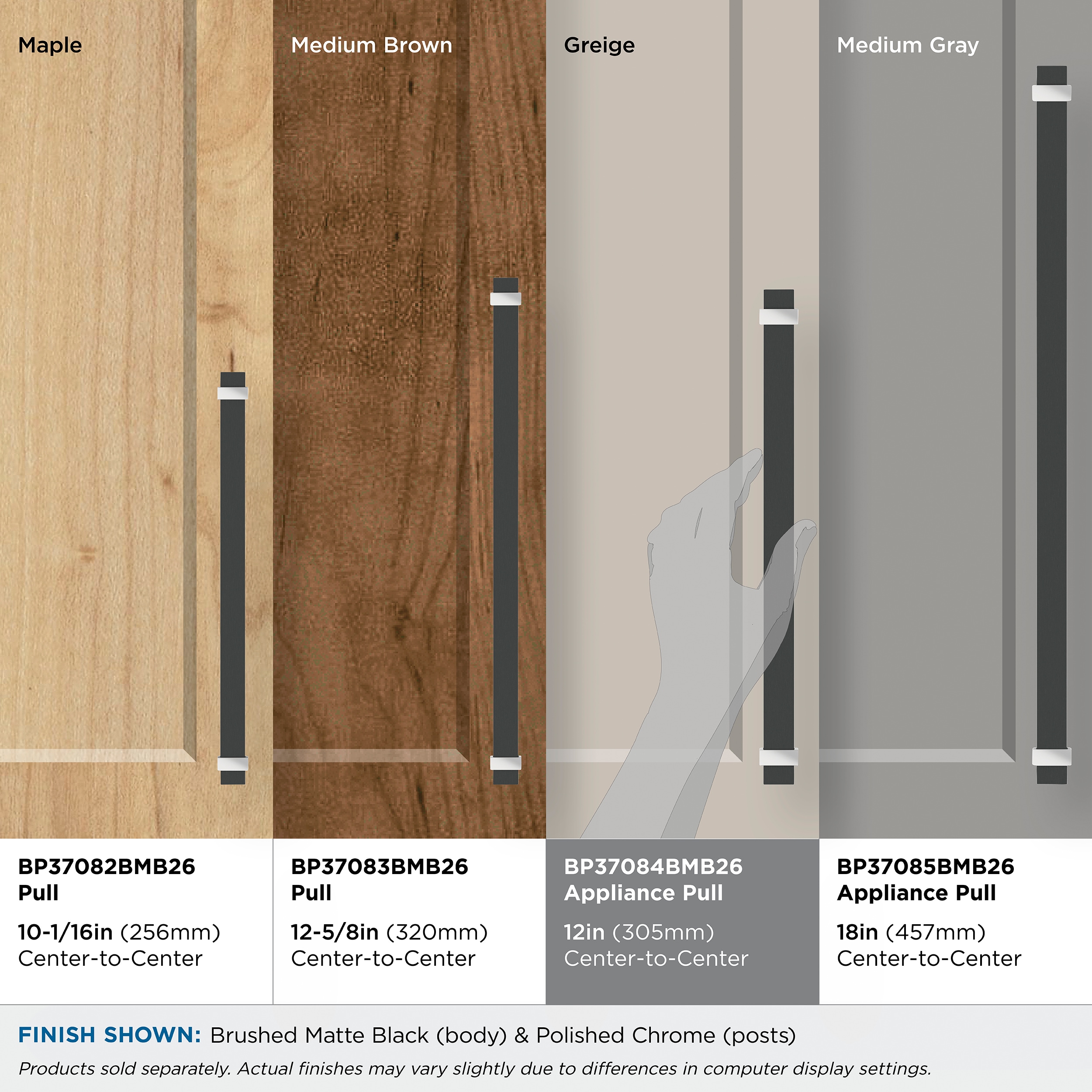 Amerock BP37084BMB26 Cabinet-Pulls - View #6