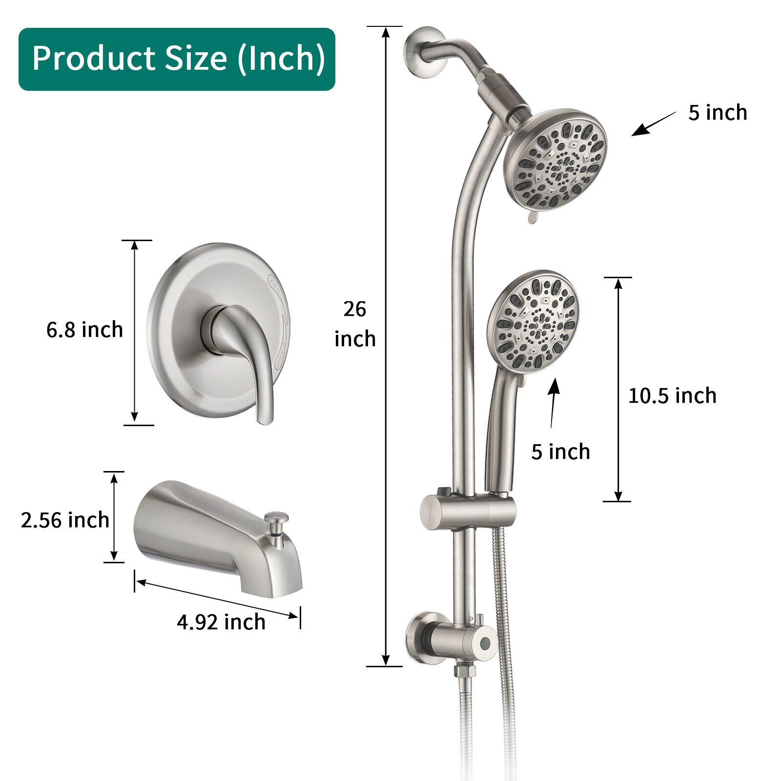 LOVMOR SF-M-W1219P155531 Showerhead-Bar-Panels - View #9