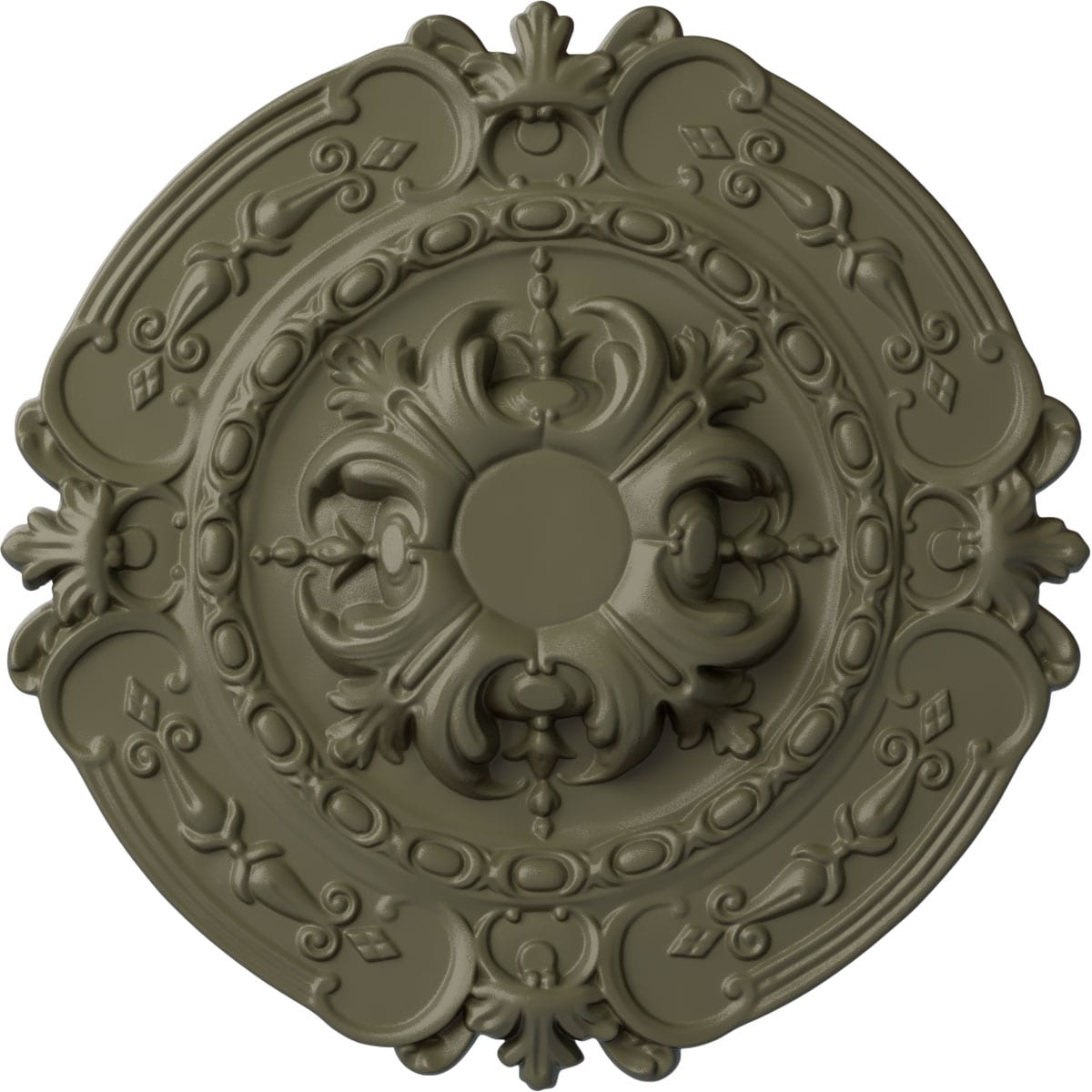 Ekena Millwork CM17SOSSF Southampton 16.375-in W x 16.375-in L Painted Spartan Stone Polyurethane Whole Ceiling Medallion