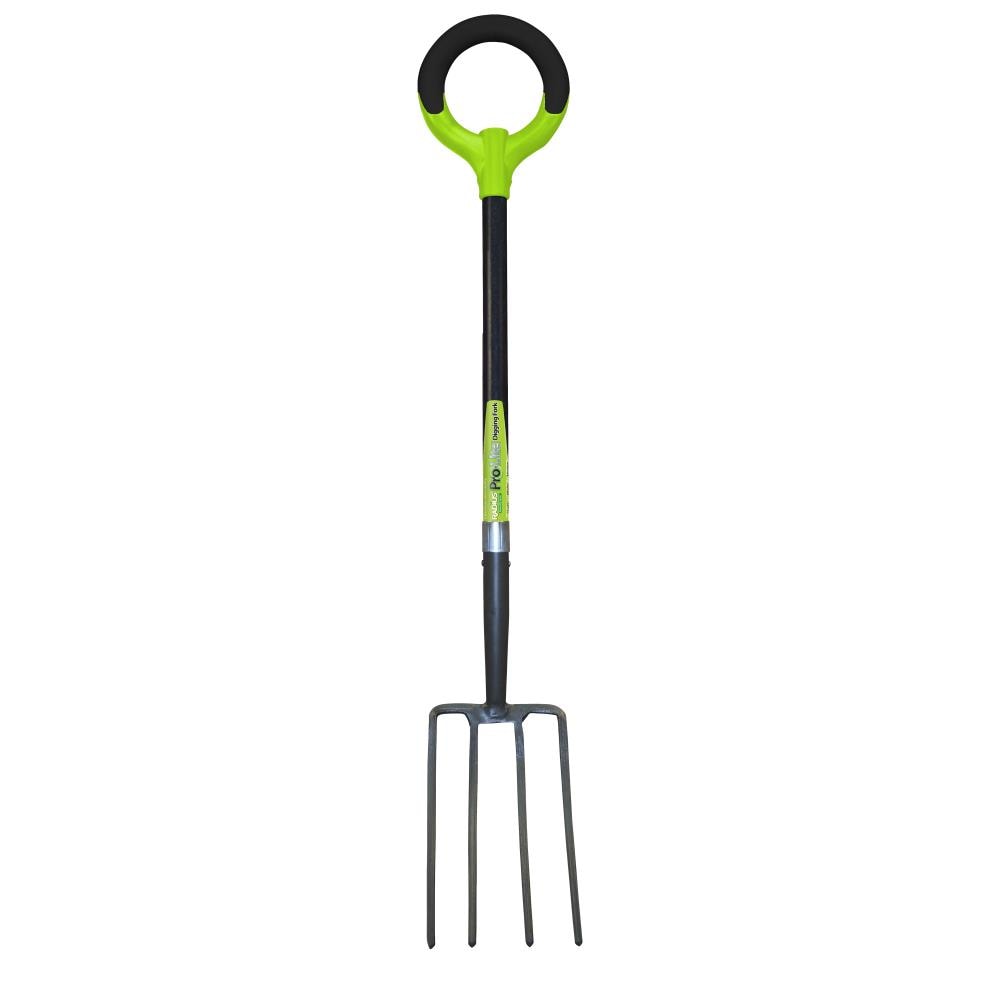Green Garden Digging Fork Agriculture Steel Tool Ergonomic Handle Farming Pitch 
