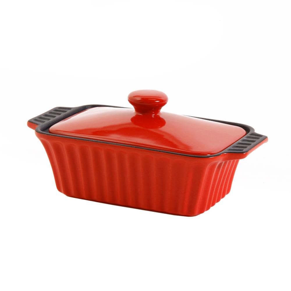 Crock-Pot Red 2-Piece Ceramic Casserole Dish in the Bakeware department at