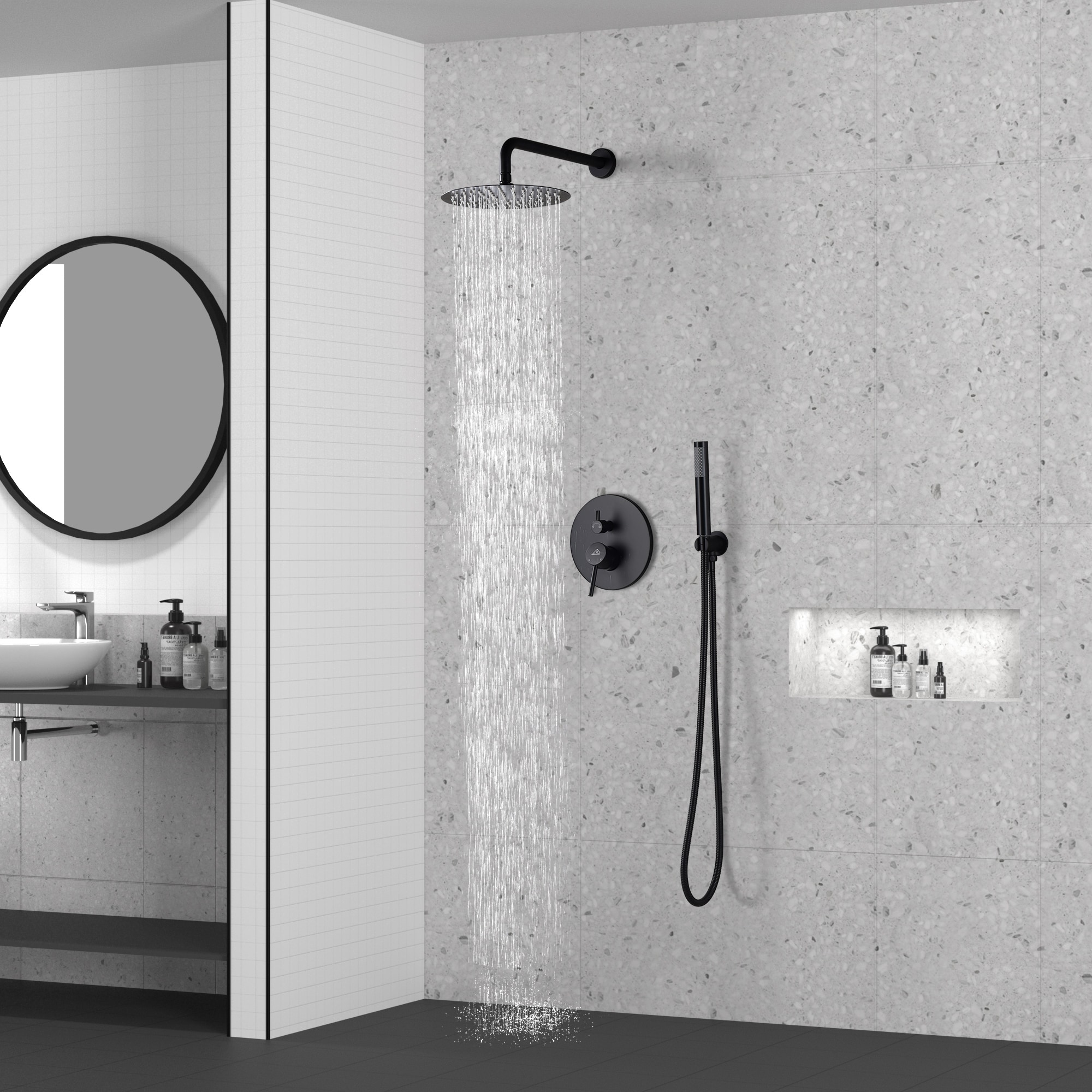 CASAINC M6610-A-10-MB Showerhead-Bar-Panels - View #2