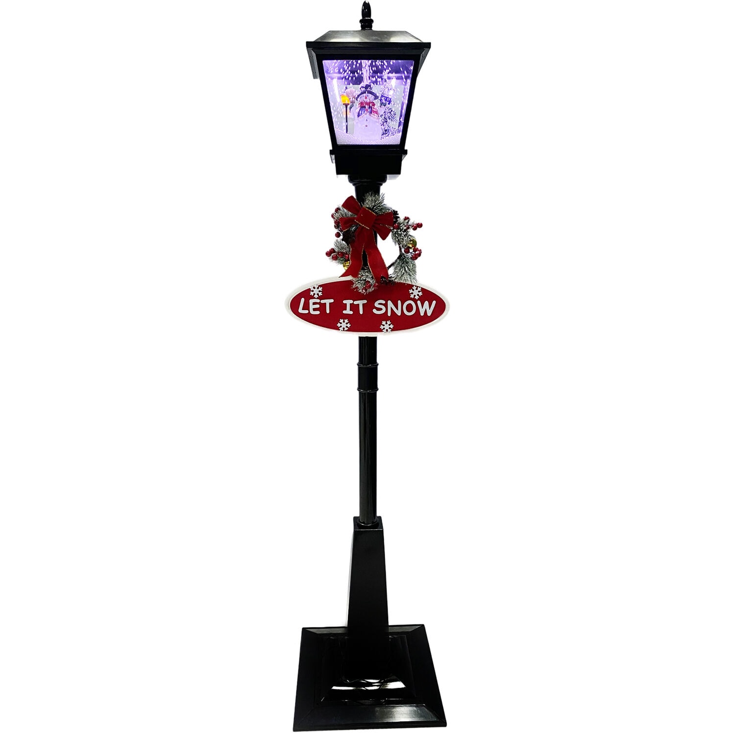 Fraser Hill Farm FSSL071A-BLK4 71-Inches Freestanding Noel Free standing decoration with White LED Lights