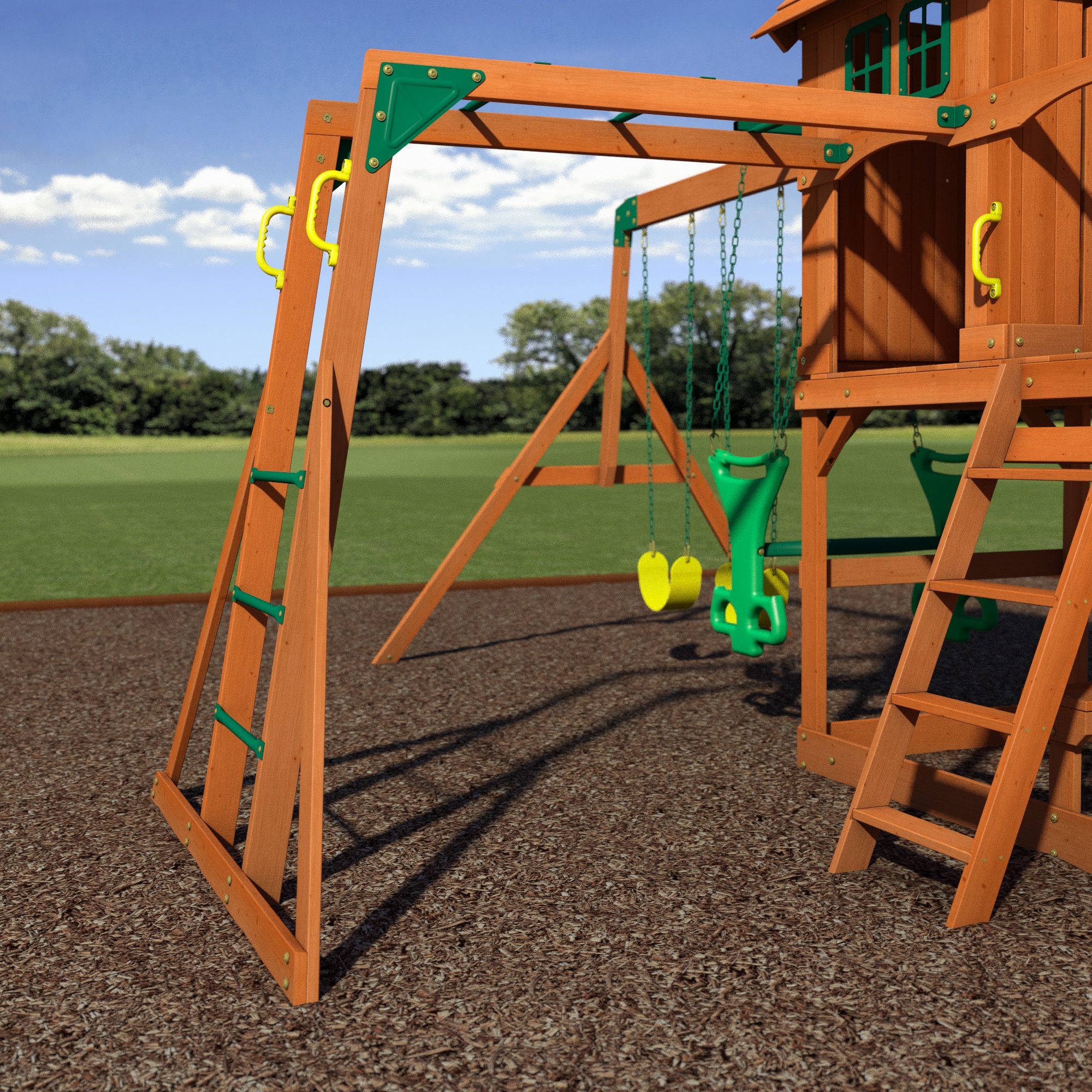 Backyard discovery springboro hot sale wood swing set