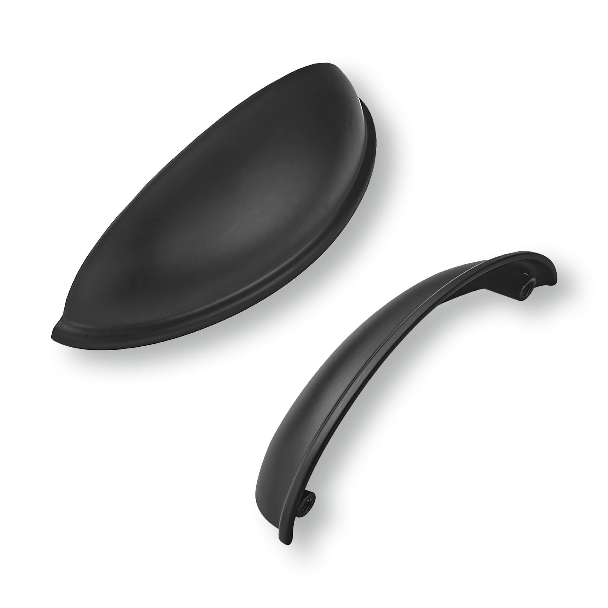 KHKFY  10 Pack 4 in Drawer Pulls Matte Black Cabinet Cup Pulls Kitchen Hardware Handles for Cabinets and Drawers with 4 in Hole Center