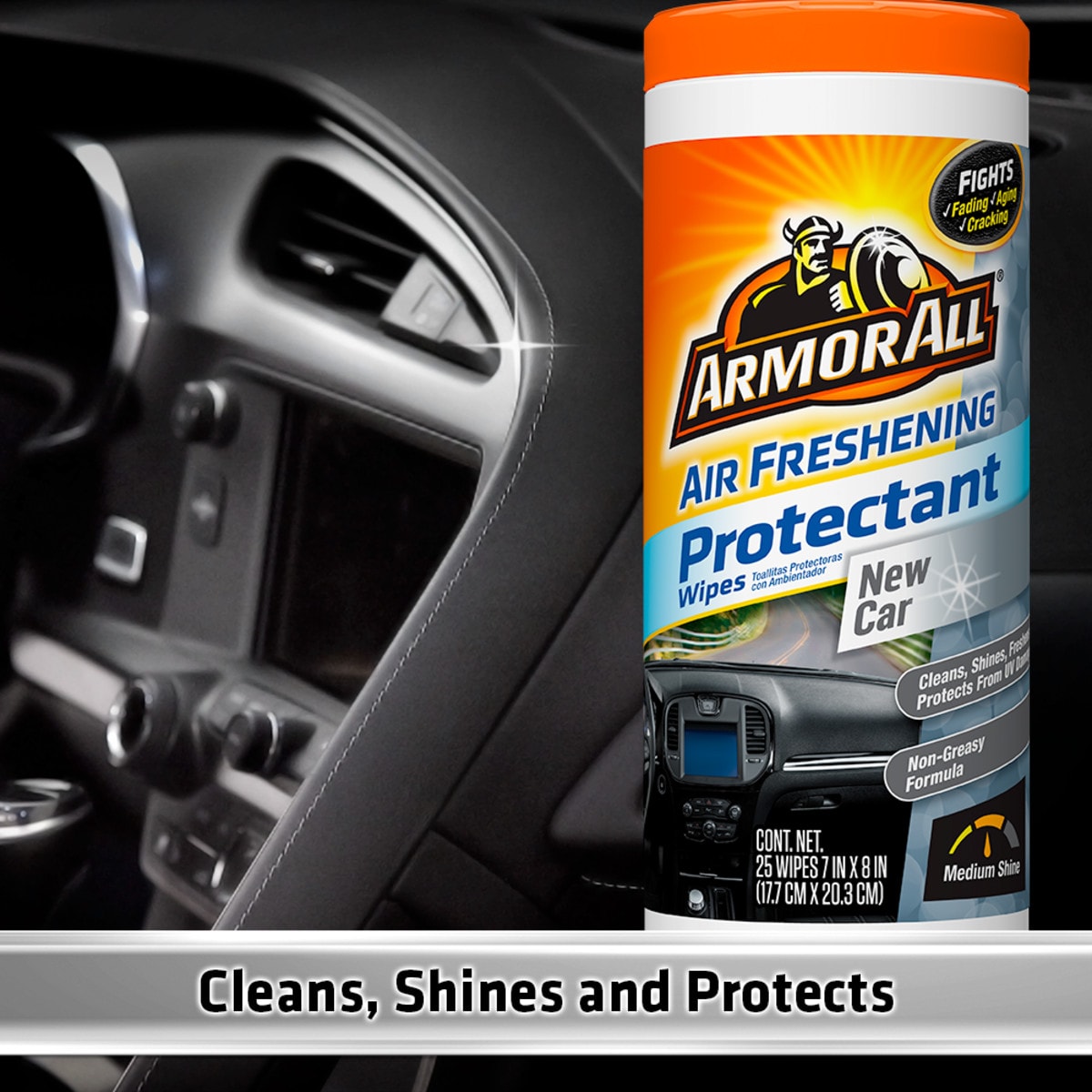 Armor All Car Cleaning Wipes , Wipes for Car Interior and Car Exterior, 50  Wipes Each