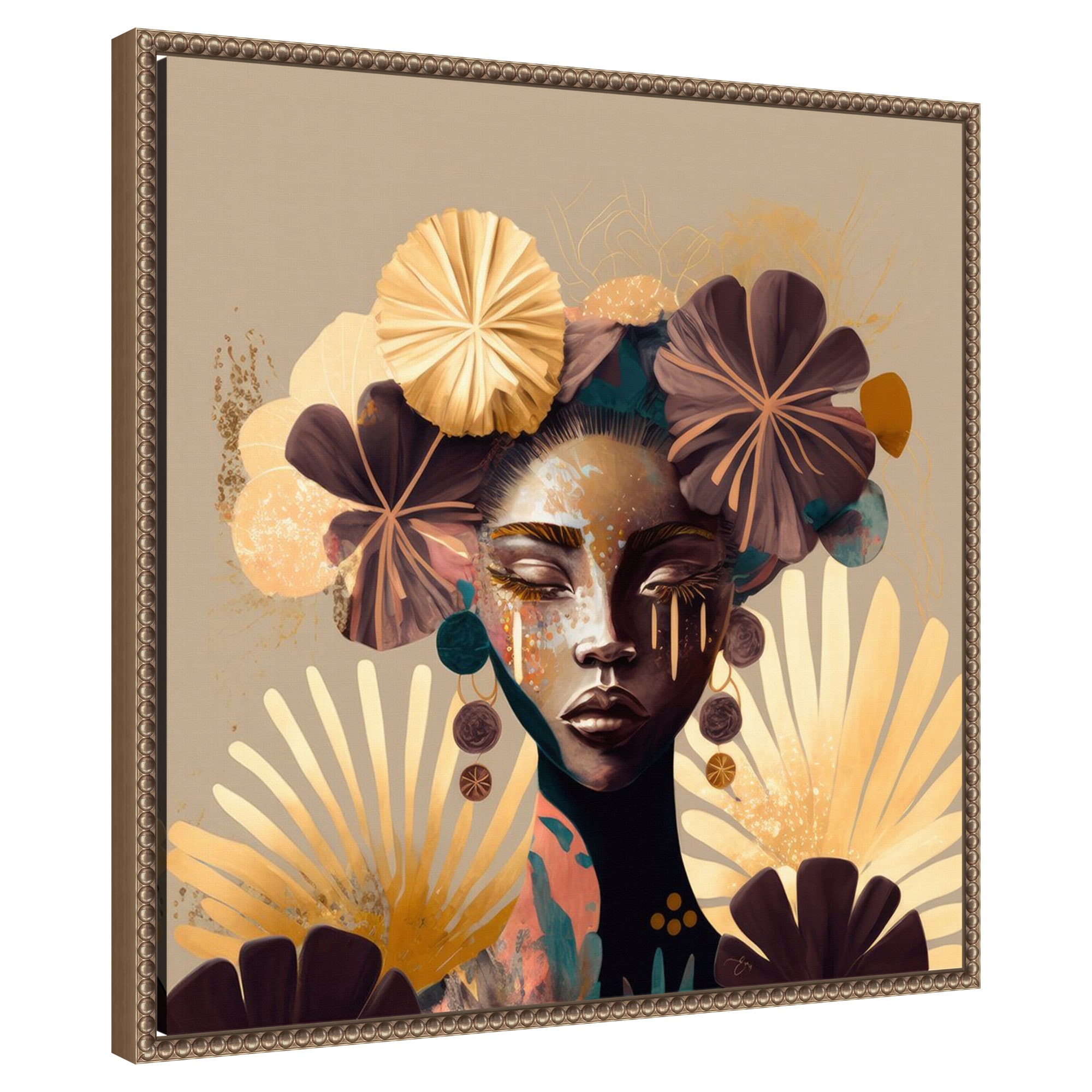 Amanti Art Tribal Bokeh by Bella Eve Framed Canvas Wall Art Print