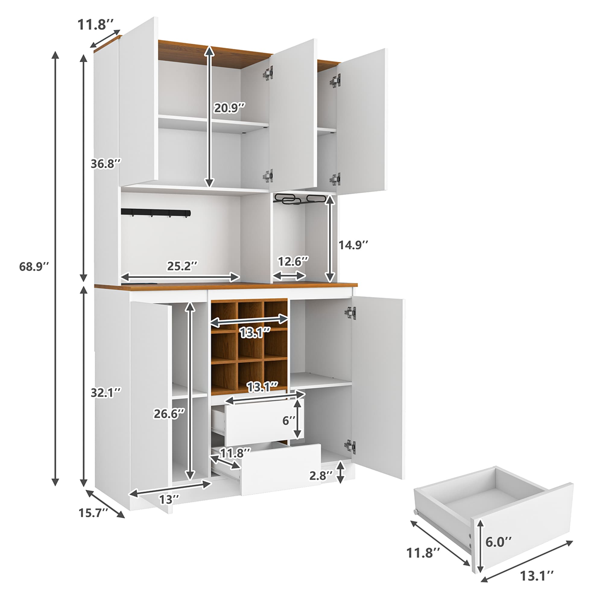 Huluwat RY-182960 Dining-Kitchen-Storarge - View #2