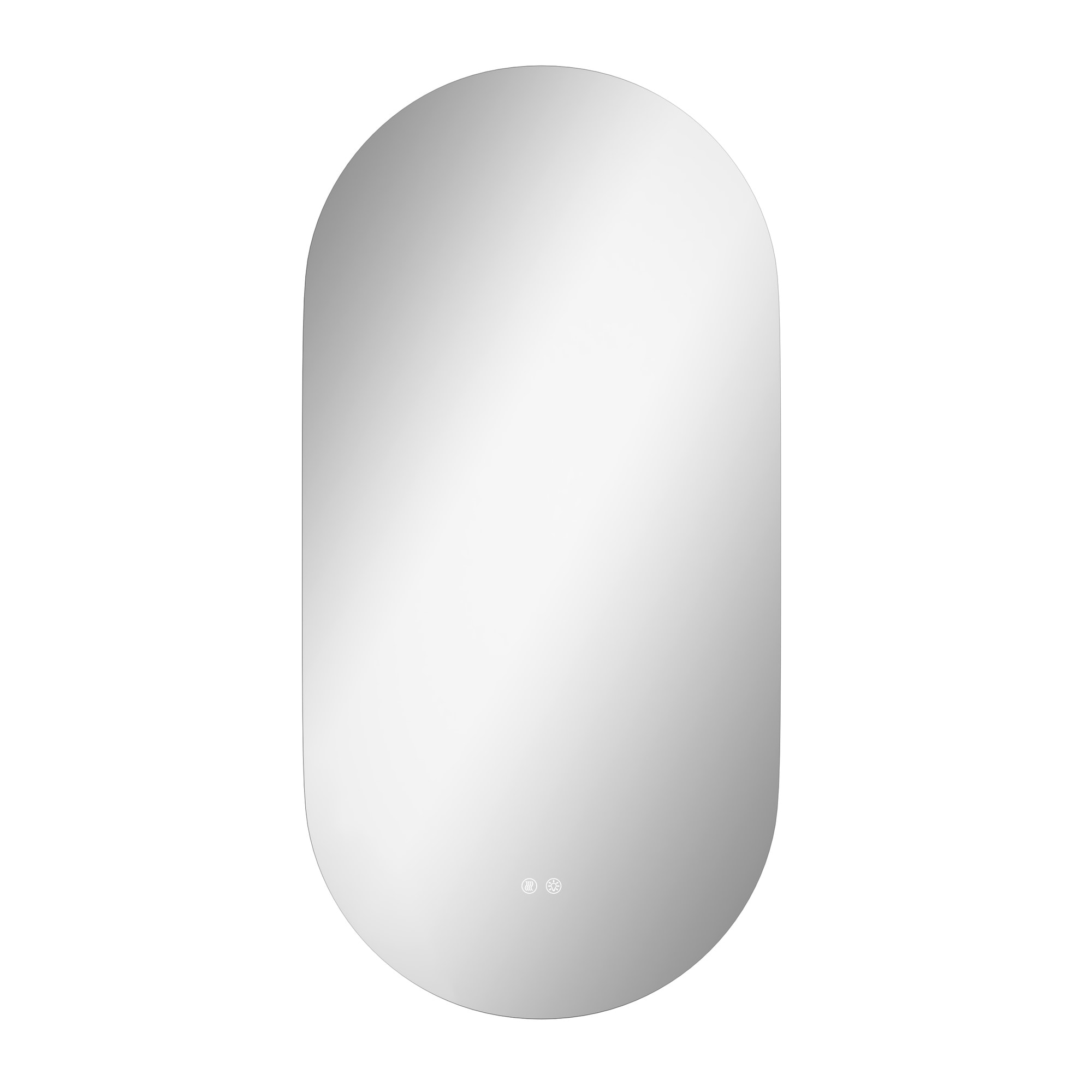 Boyel Living - 24 in W x 48 in L Capsule Frameless Wall Bathroom Vanity Mirror with Anti Fog