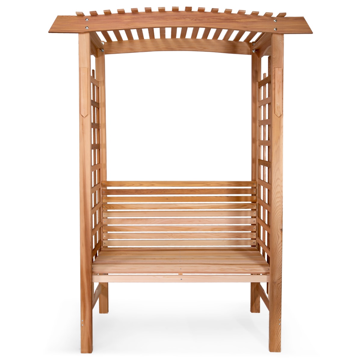 All Things Cedar 5-ft W X 7.17-ft H Natural Wood Garden Arbor In The ...