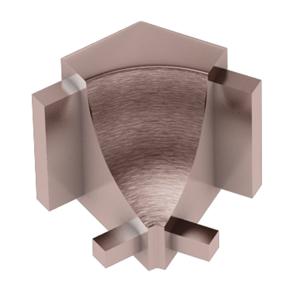 Schluter Systems I135/AHK1S/AKGB Dilex-AHK 0.5-in W x 1-in L Brushed copper anodized aluminum Aluminum Inside corner Tile Edge Trim