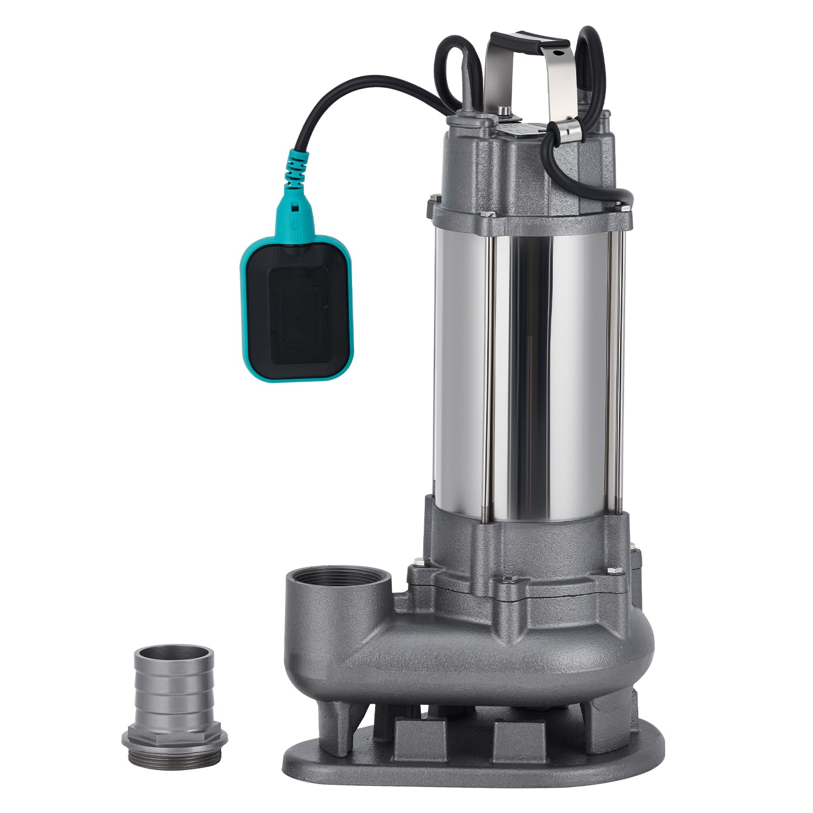 Garvee 6600 GPH Heavy Duty Cast Iron Submersible Sewage Pump with Automatic Tethered Float Switch for Sump Basin Basement #BQH-8U3EEK3RNE7B4