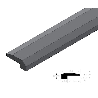 Hydri-HDPC Marigold 0.5-in T x 2-in W x 78-in L Solid Wood Floor T-moulding Hydri-HDPC Marigold 0.5-in T x 2-in W x 78-in L Solid Wood Floor T-moulding
