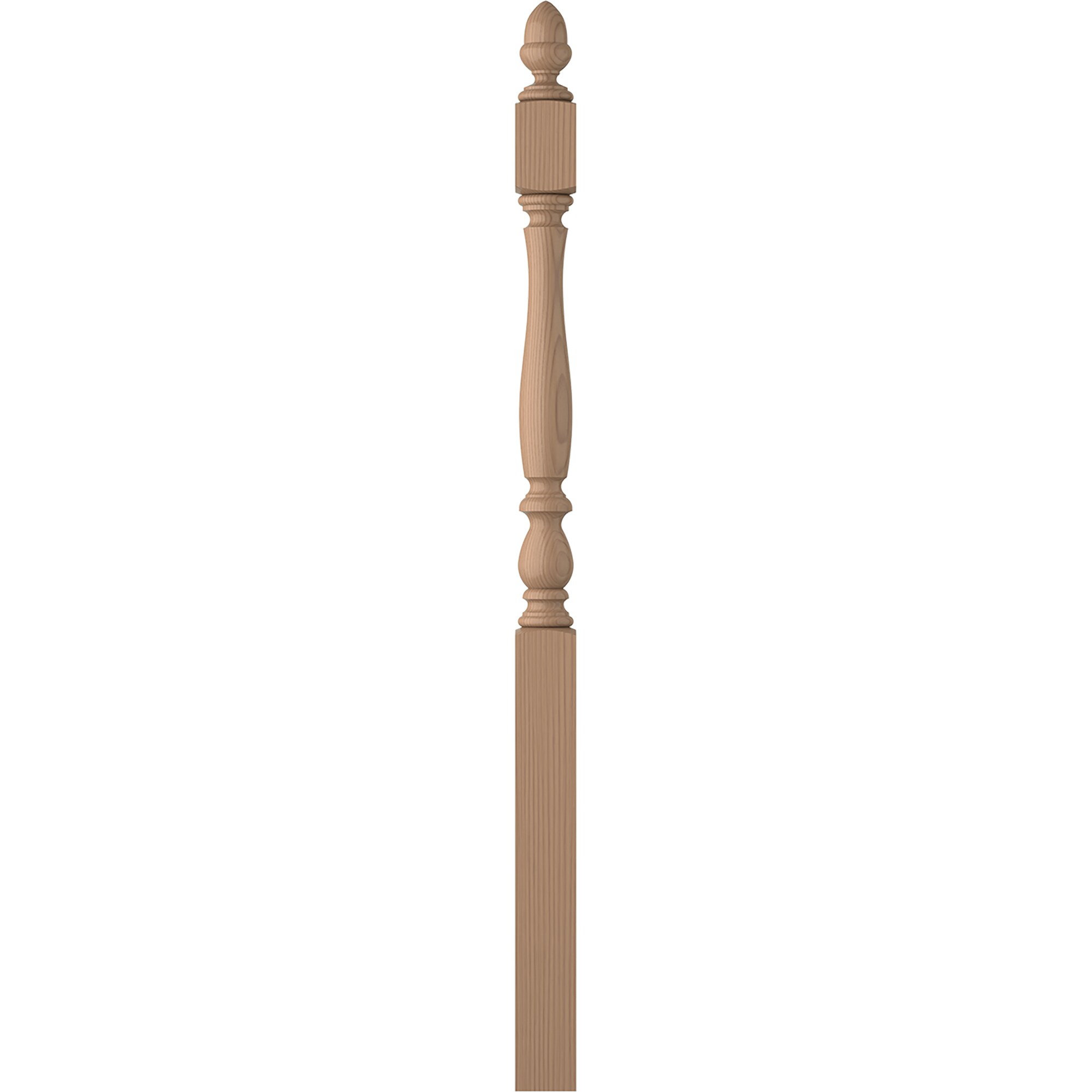 L.J. Smith Stair Systems LJP-3942-P Harbor 3.25-in x 57.7812-in Unfinished Poplar Starting Stair Newel Post