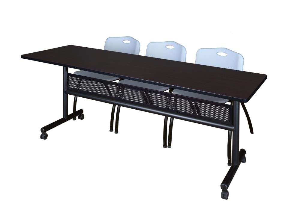 Regency MKFTM8424MW47GY Training Brown 4-Person Training Table (84-in W x 29-in H)