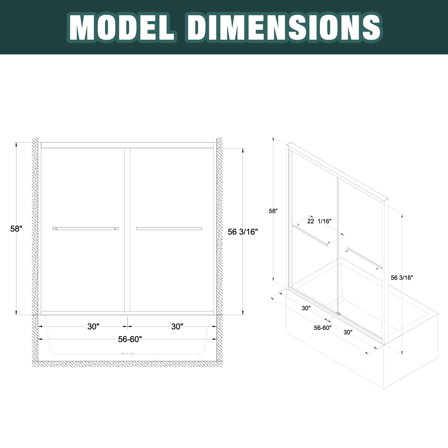 Wooakway FXLS0605-601B28 Shower-Doors - View #6