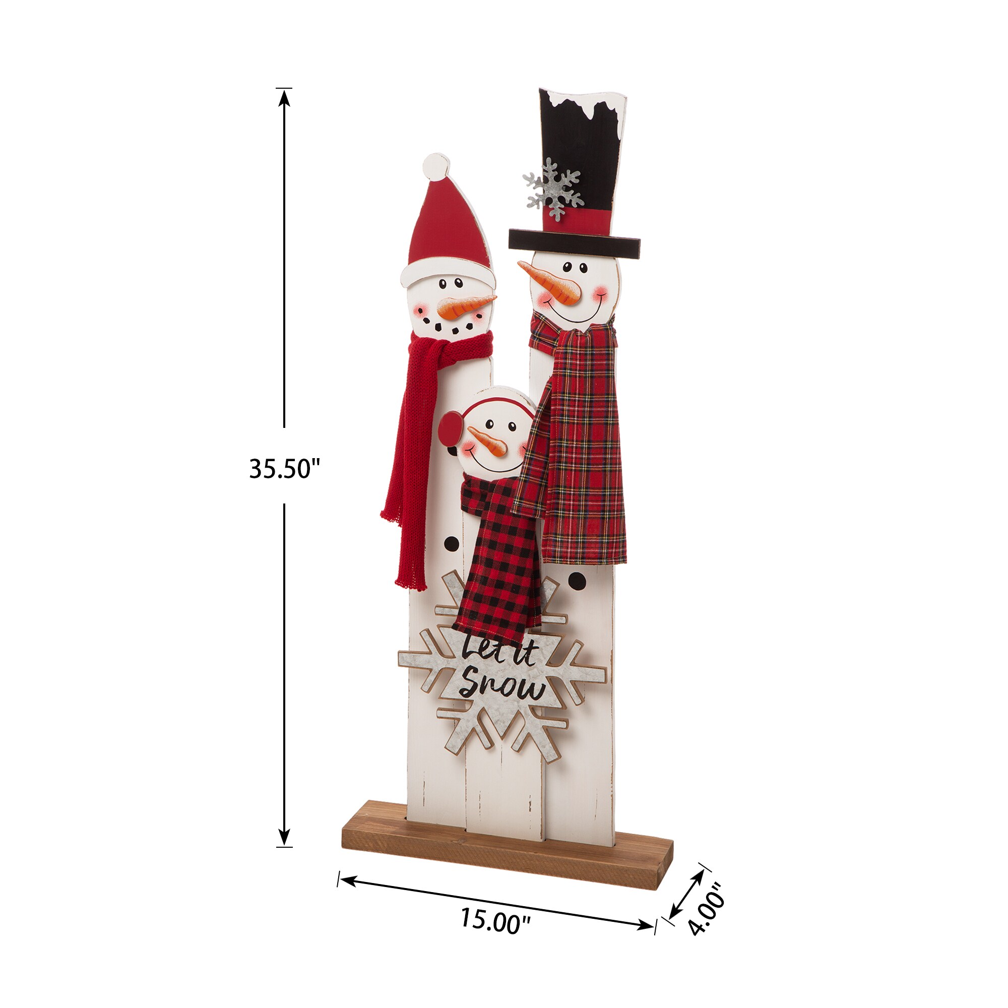 Glitzhome 36.22-in Snowman Door Decoration in the Outdoor Christmas ...