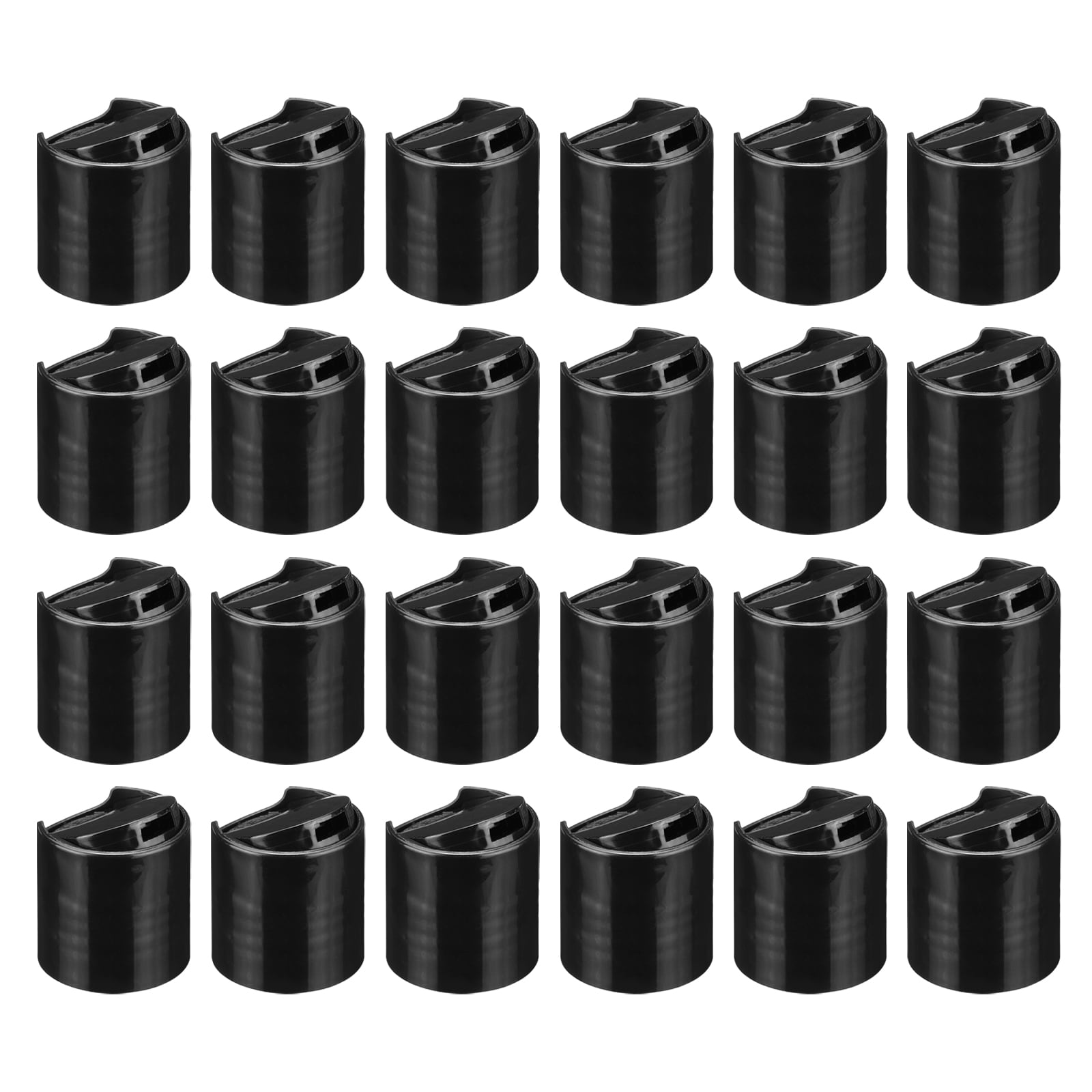 Unique Bargains 24/410 PP Plastic Disc Top Caps Press Cap 48pcs Durable Replacement Caps for Empty Bottle Lotion Shampoo Container Black
