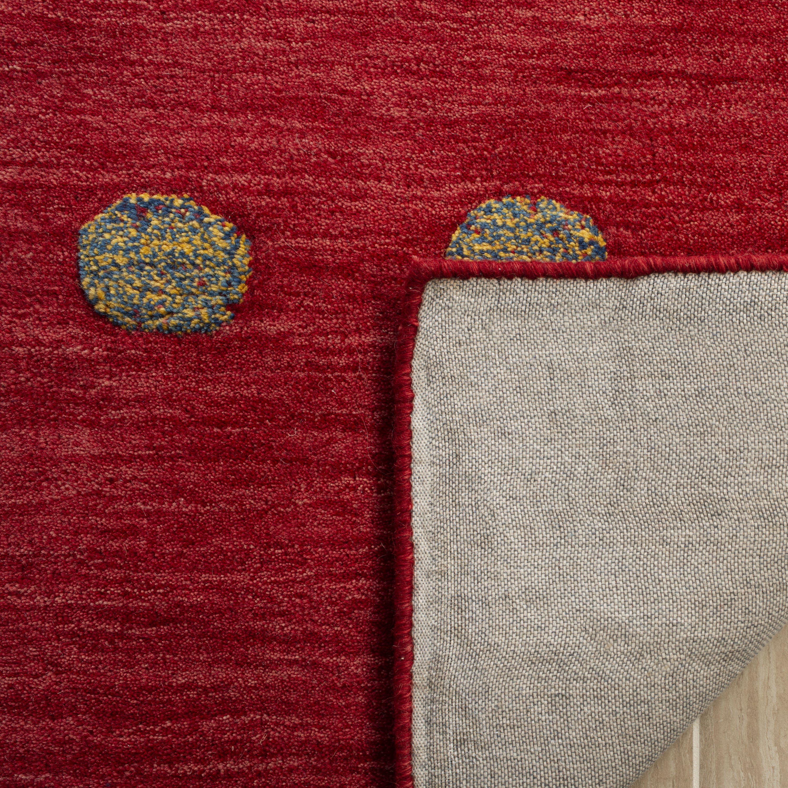 Transitional Red Wool 3' x 5' Hand-Knotted Area Rug