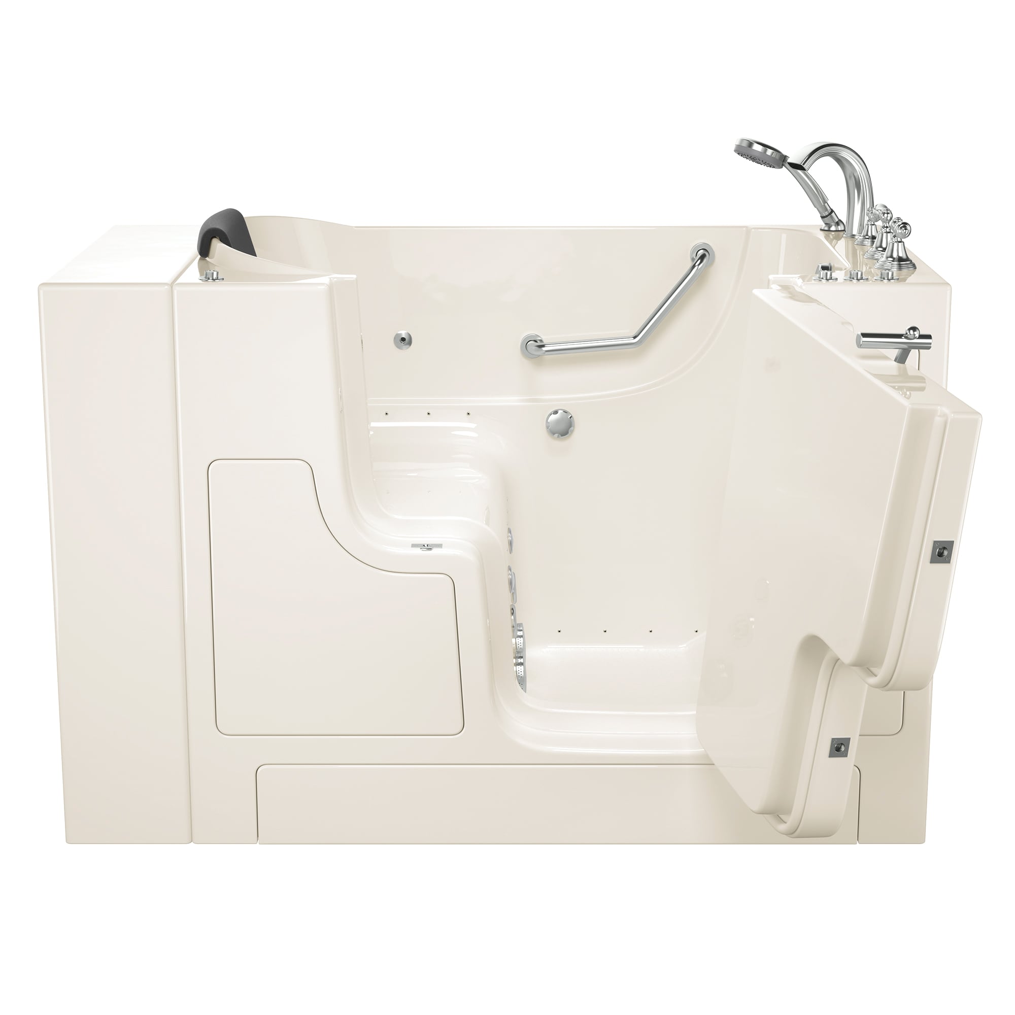 American Standard 3052OD.109.CRL-PC 30-Inches x 52-Inches Linen Gel-coated fiberglass Rectangular Freestanding Whirlpool and air bath combination tub Drain ( Right Drain )