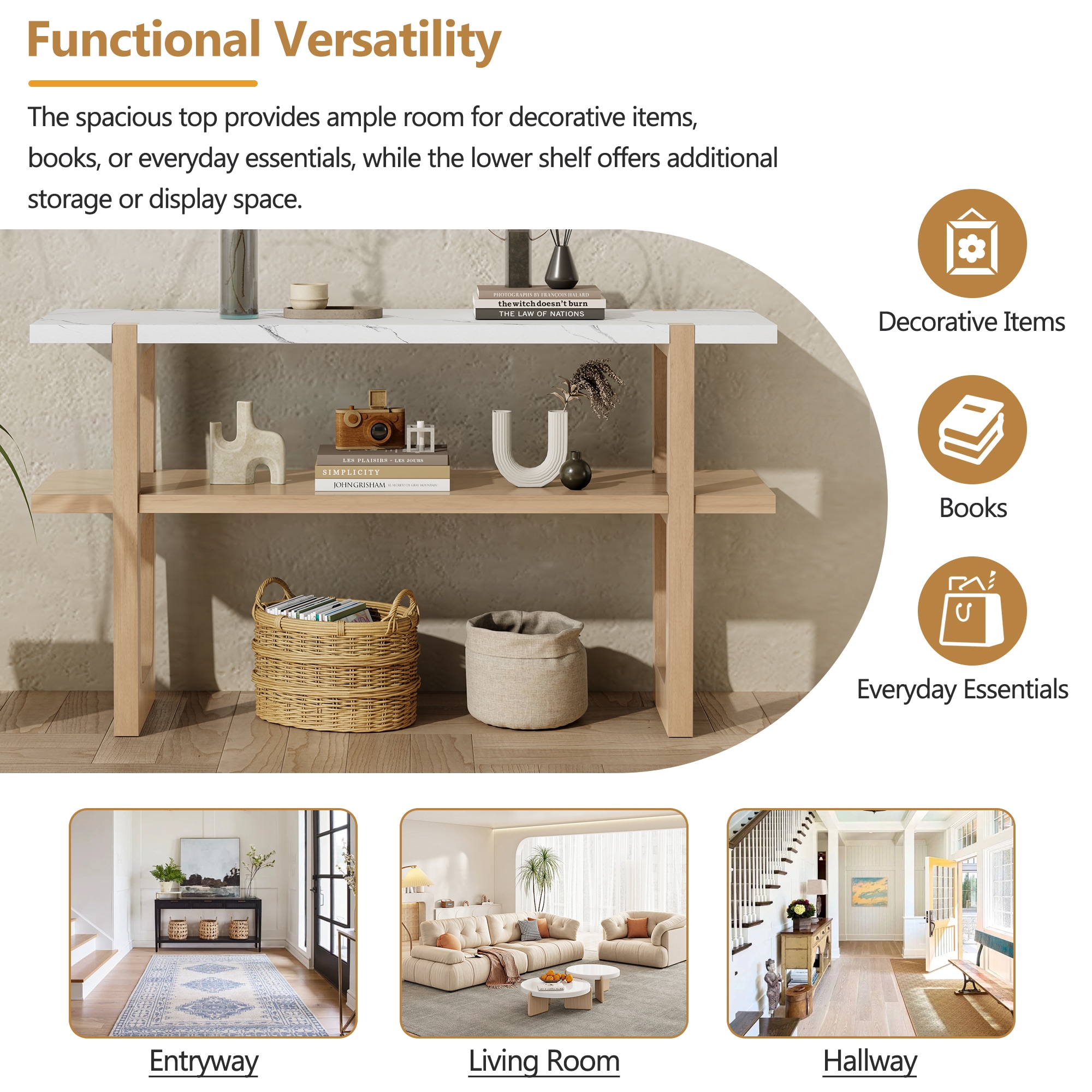 SINOFURN SYA330166WD Console-Sofa-Tables - View #14