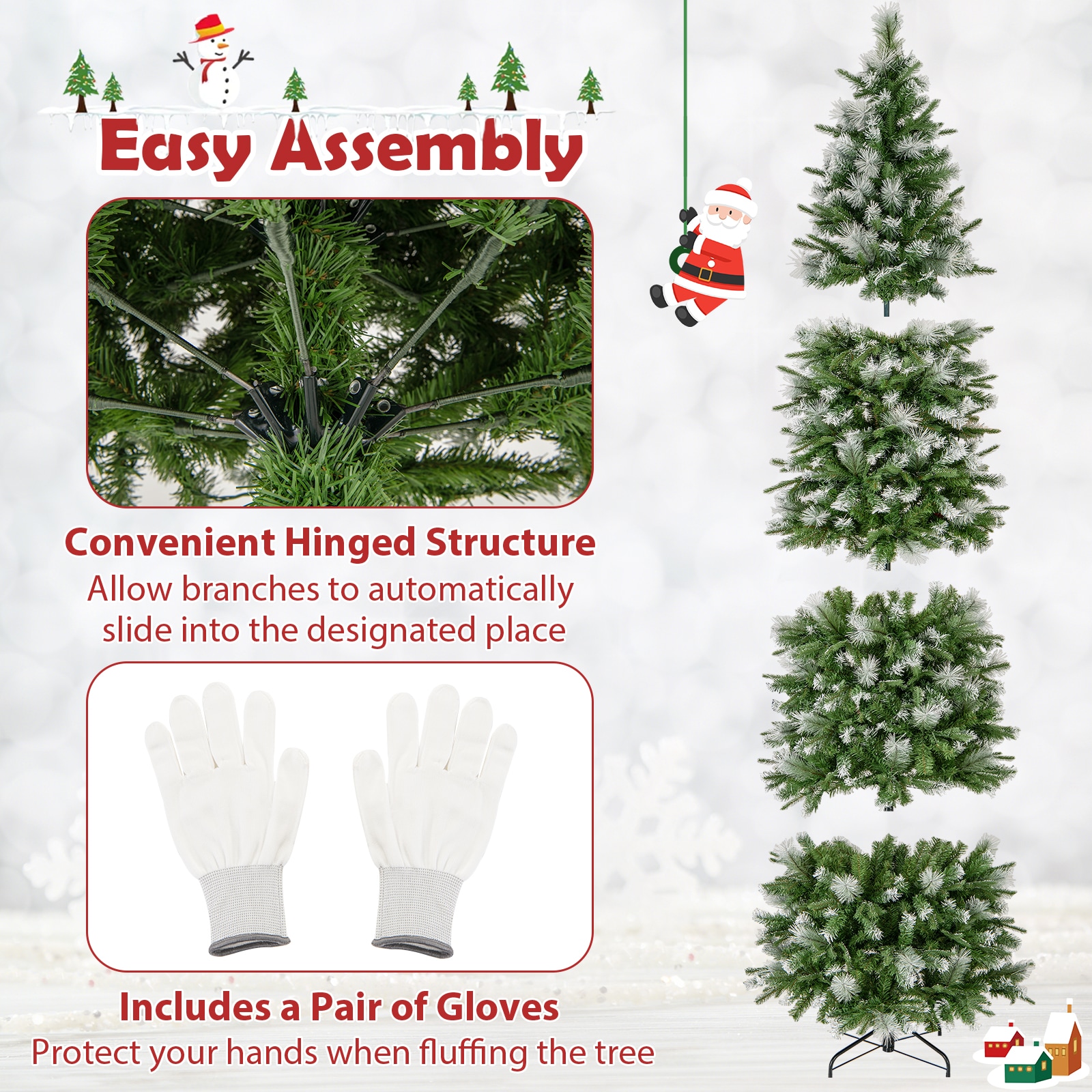 WELLFOR GG-293823AAK Artificial-Christmas-Trees - View #7