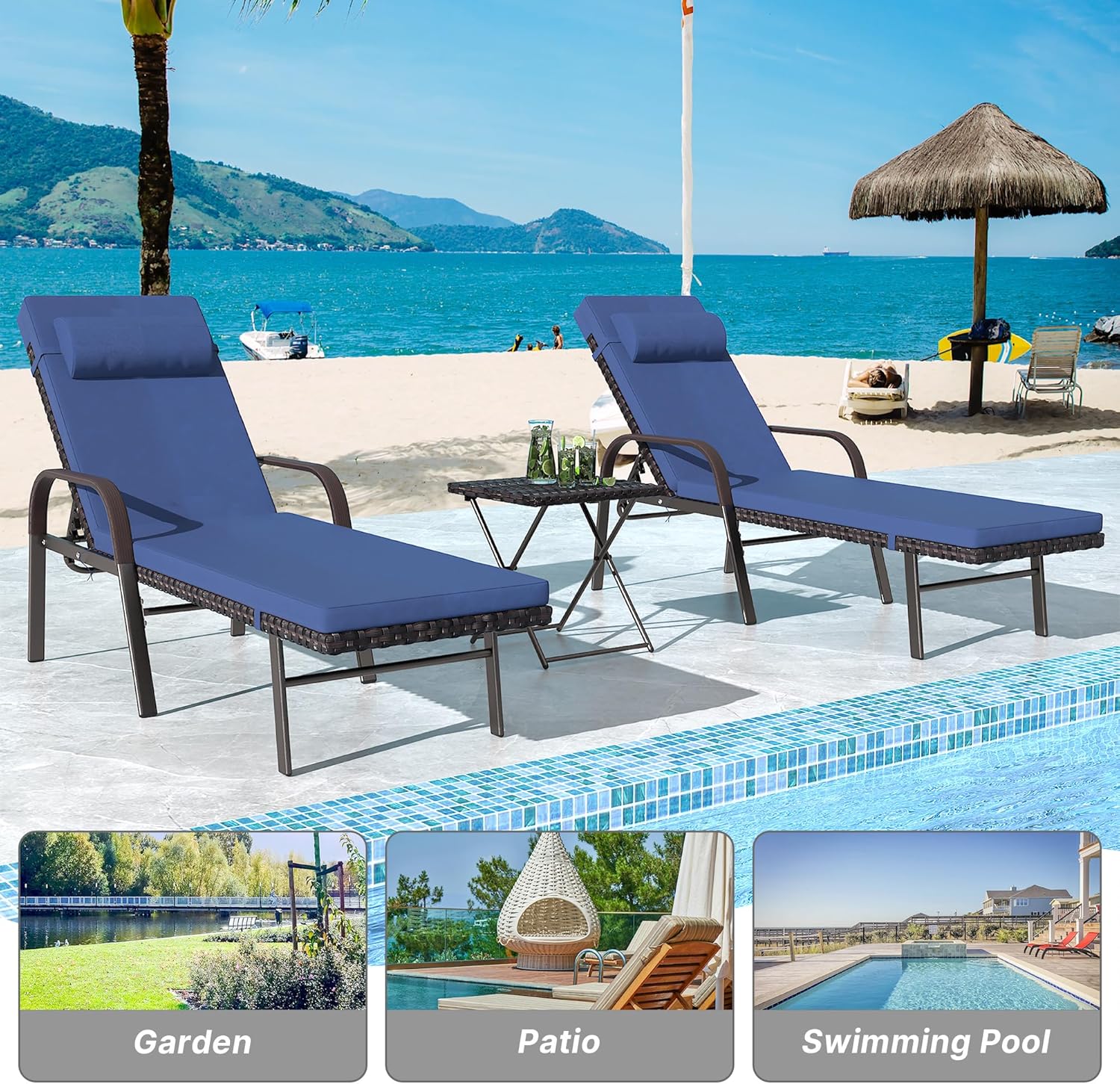 ALAULM LS-ARMTC-NAVY Chaises-Settees - View #7
