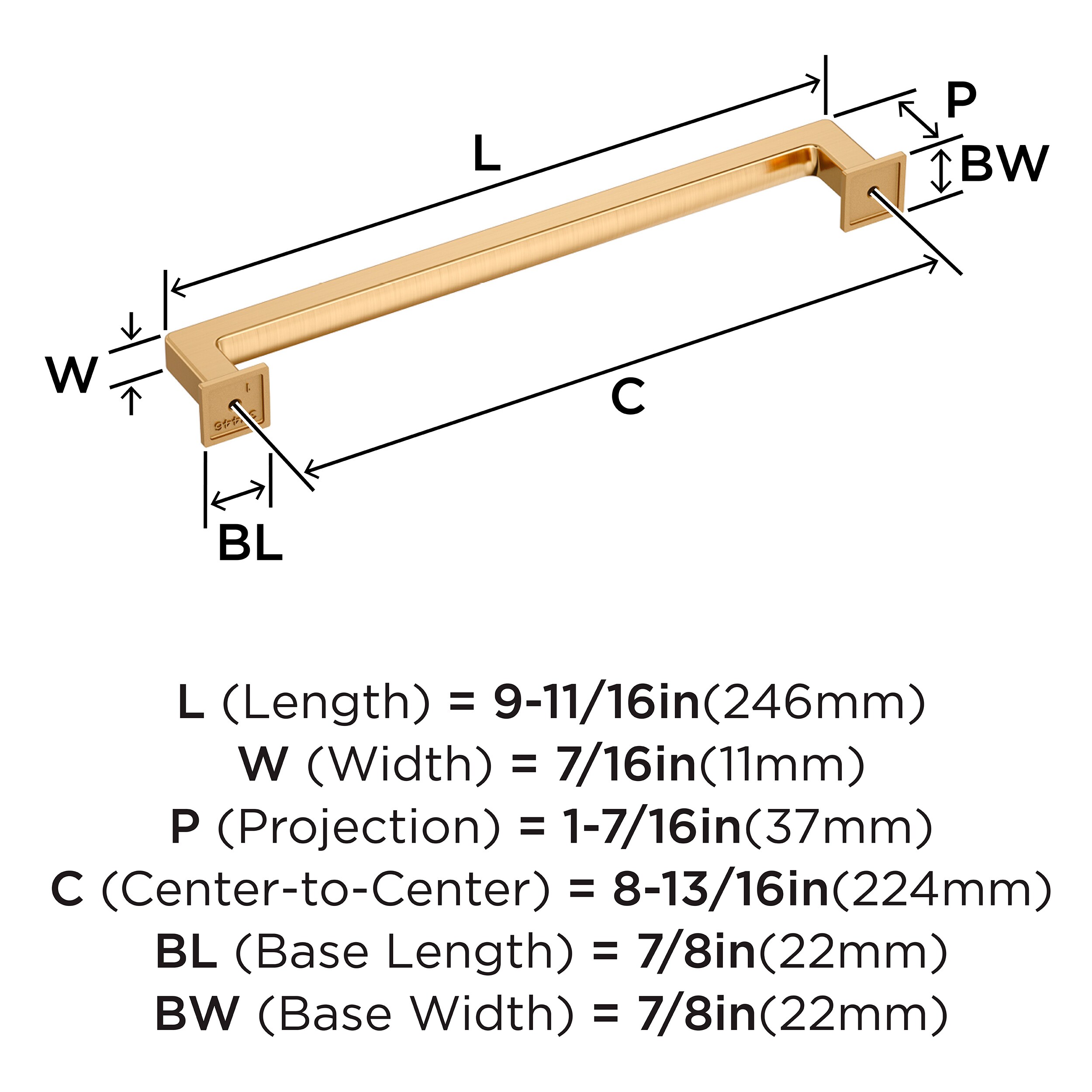 Amerock BP37446CZ Cabinet-Pulls - View #4