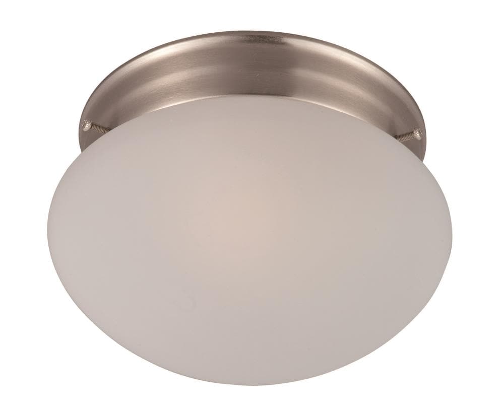 Maxim Lighting 5884FTSN Essentials 1 -Light 7.5-in Satin Nickel Flush Mount Light