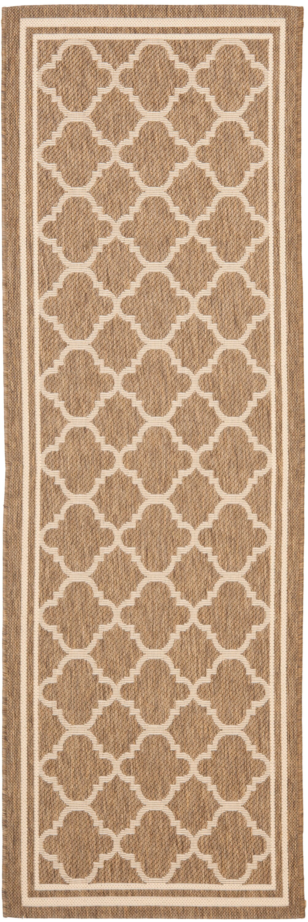 Courtyard 6918-242 Brown Bone 2 X 7 Runner Rug