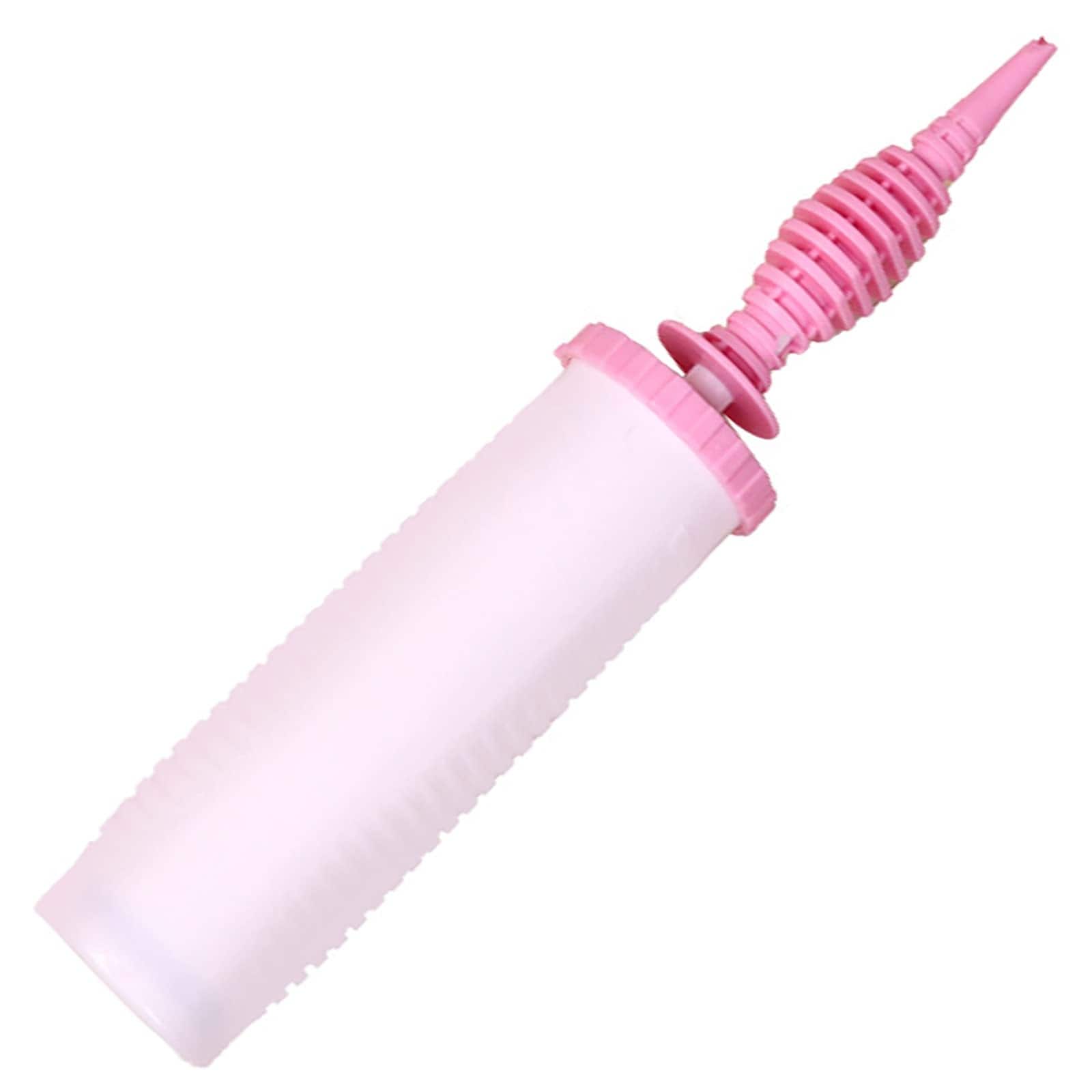 Justincity  Balloon Pump Handheld Two Way Dual Action Air Pumper Manual Inflator for Balloons Ergonomic Anti Slip Design Large Air Output Pink 1