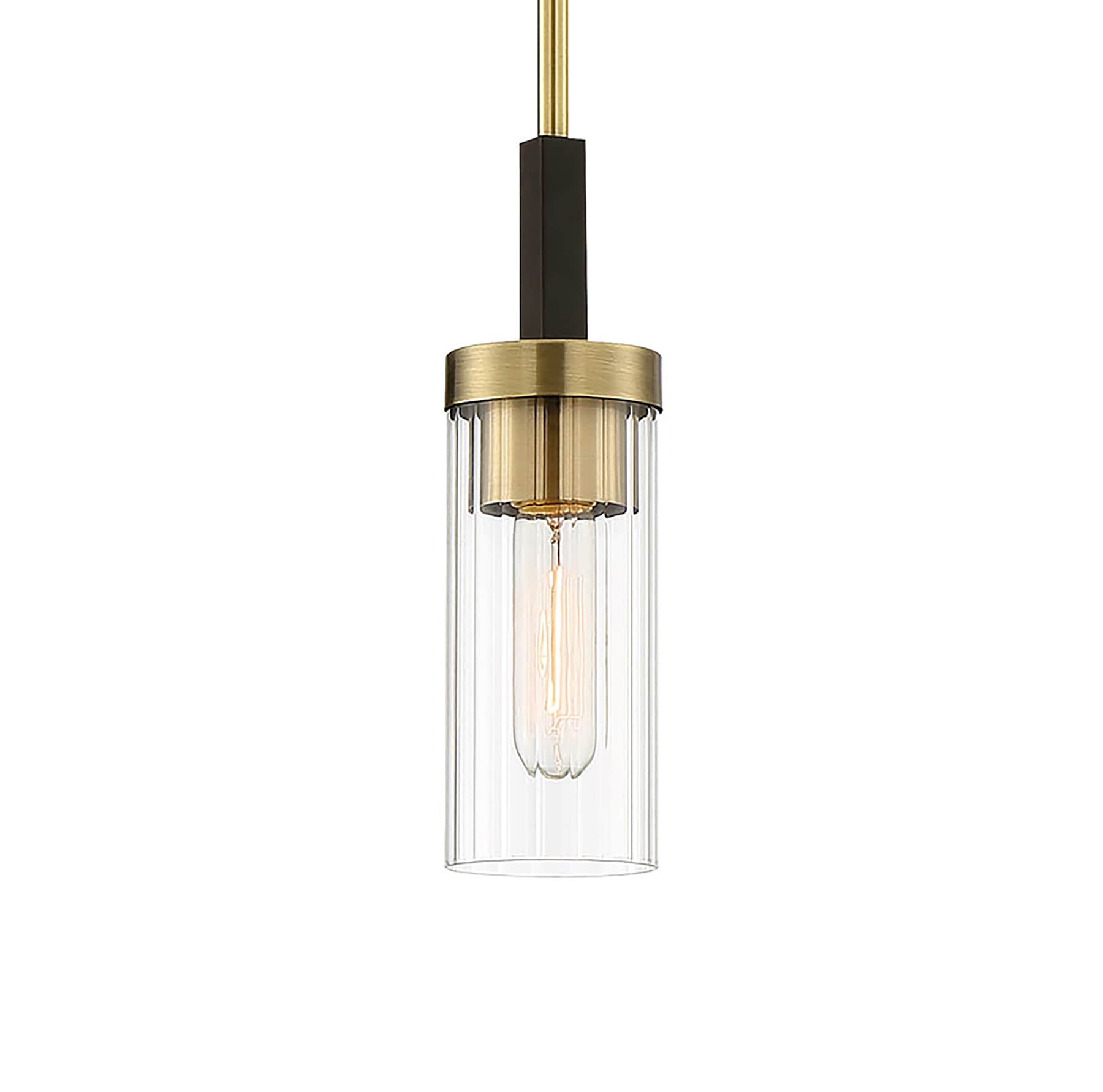 Ainsley Court Aged Bronze Mini Pendant with Clear Glass Shade
