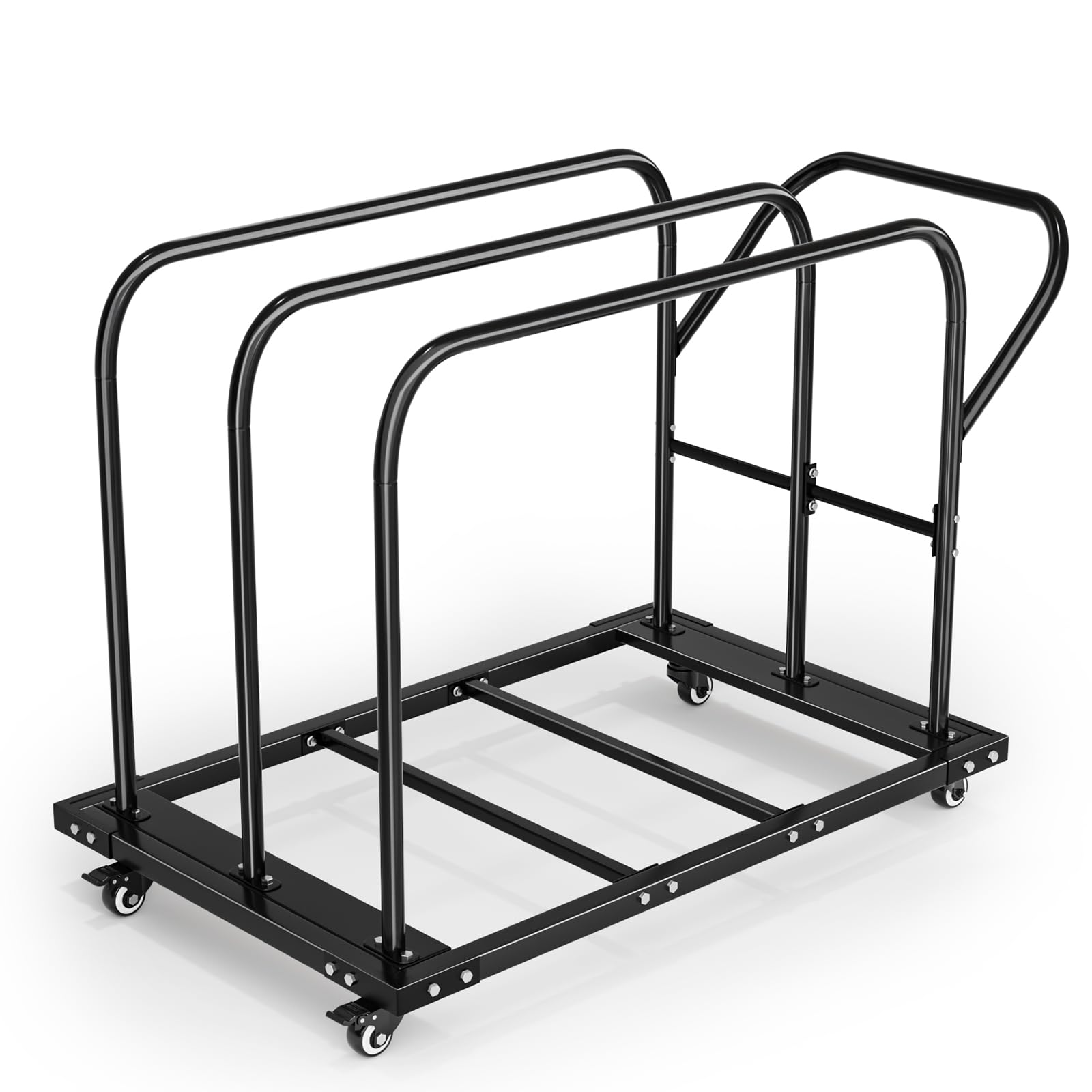 VINGLI 800 lbs Capacity Heavy Duty Folding Table Cart with PU Swivel Wheels Holds Up to 10 Tables for Party Events