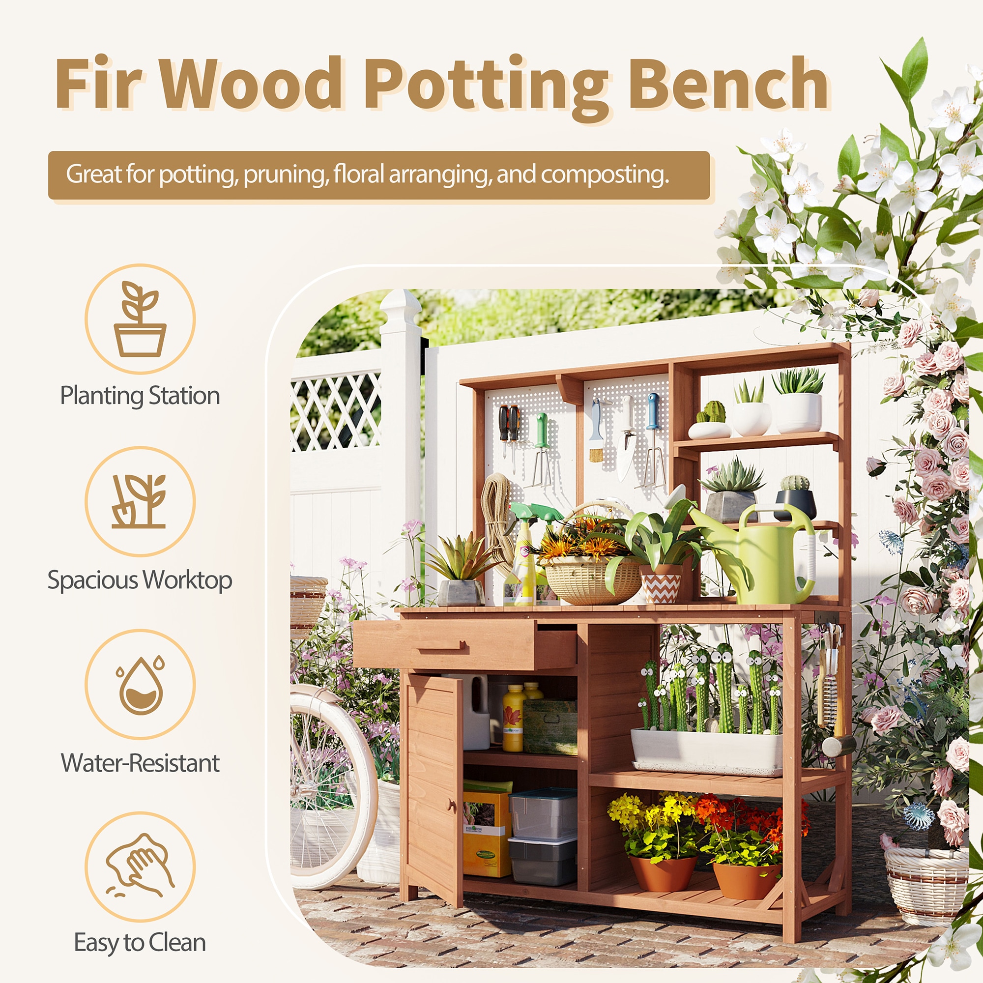 SINOFURN SYA010591GY Potting-Benches - View #16