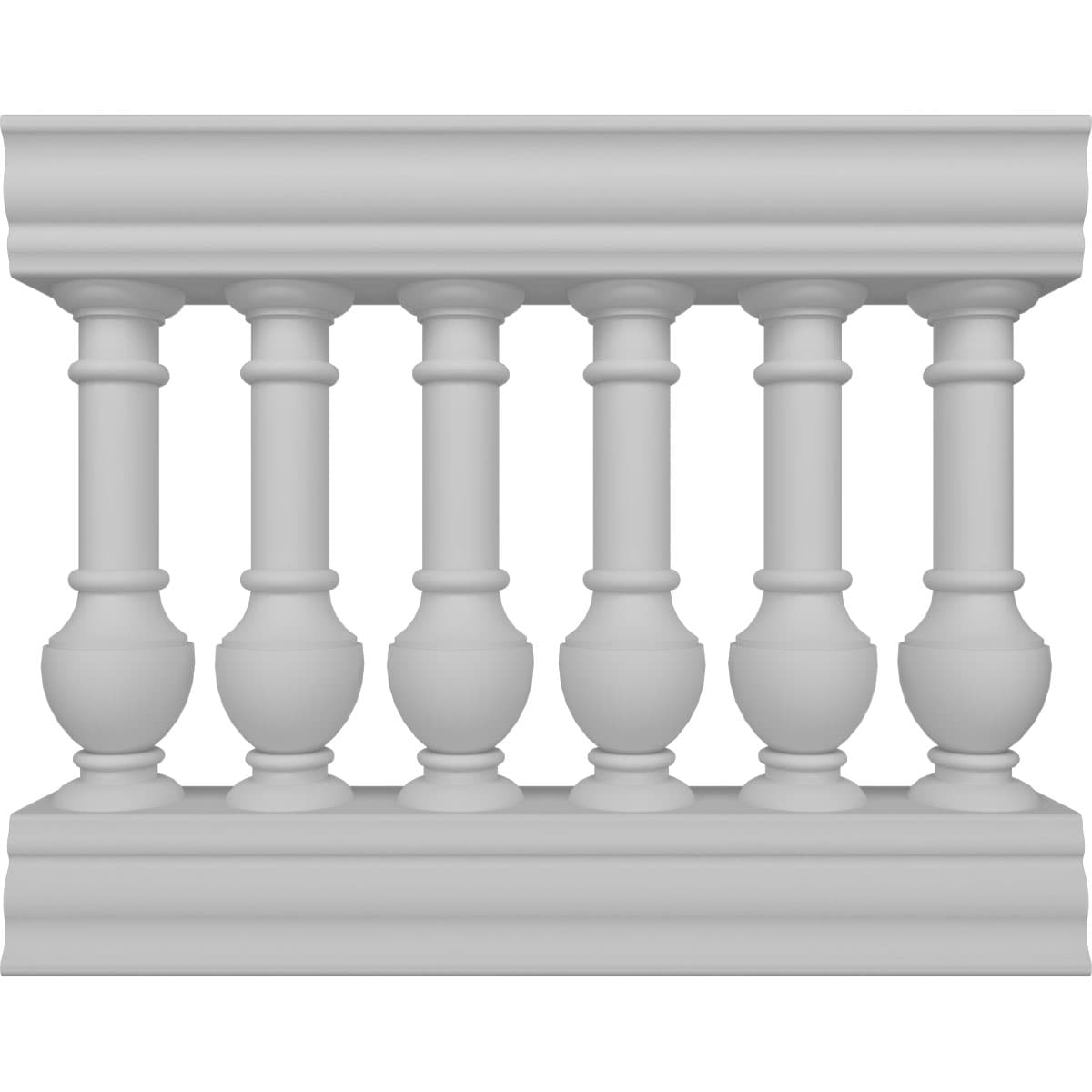Ekena Millwork BALK32X036YON FiberThane 3-Feet x 32-Inches York Fiberglass Deck Rail Kit