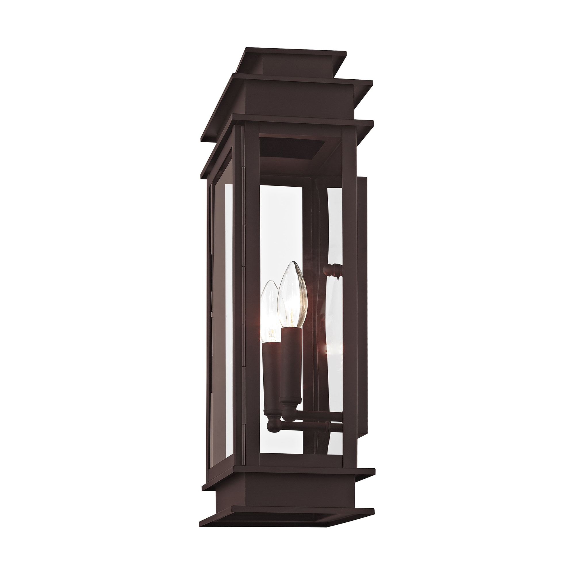 Princeton Classic Bronze 19" Outdoor Wall Lantern with Clear Glass