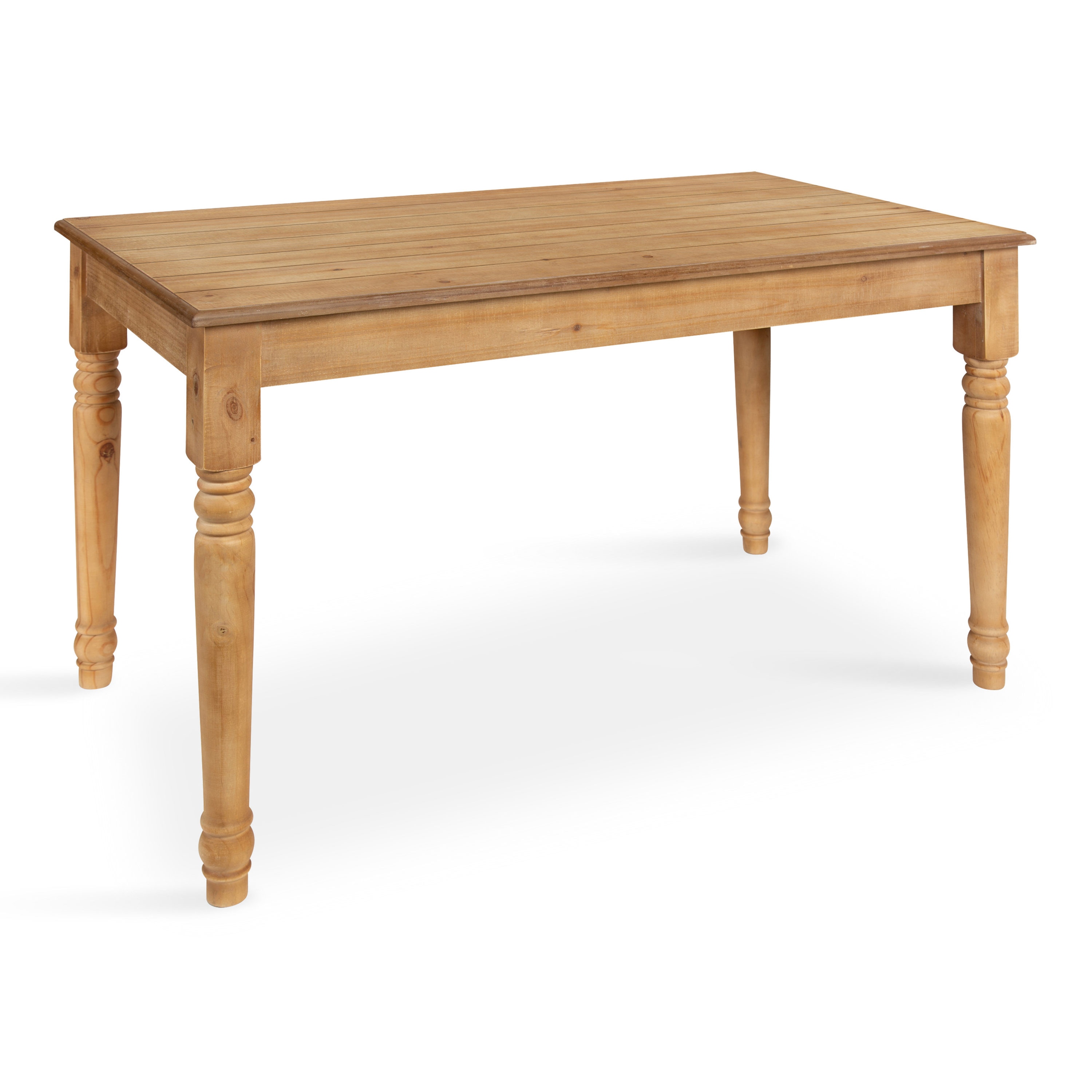 Kate and Laurel 213758 Cates Rustic Brown Traditional Dining Table, Wood with Rustic Brown Wood Base