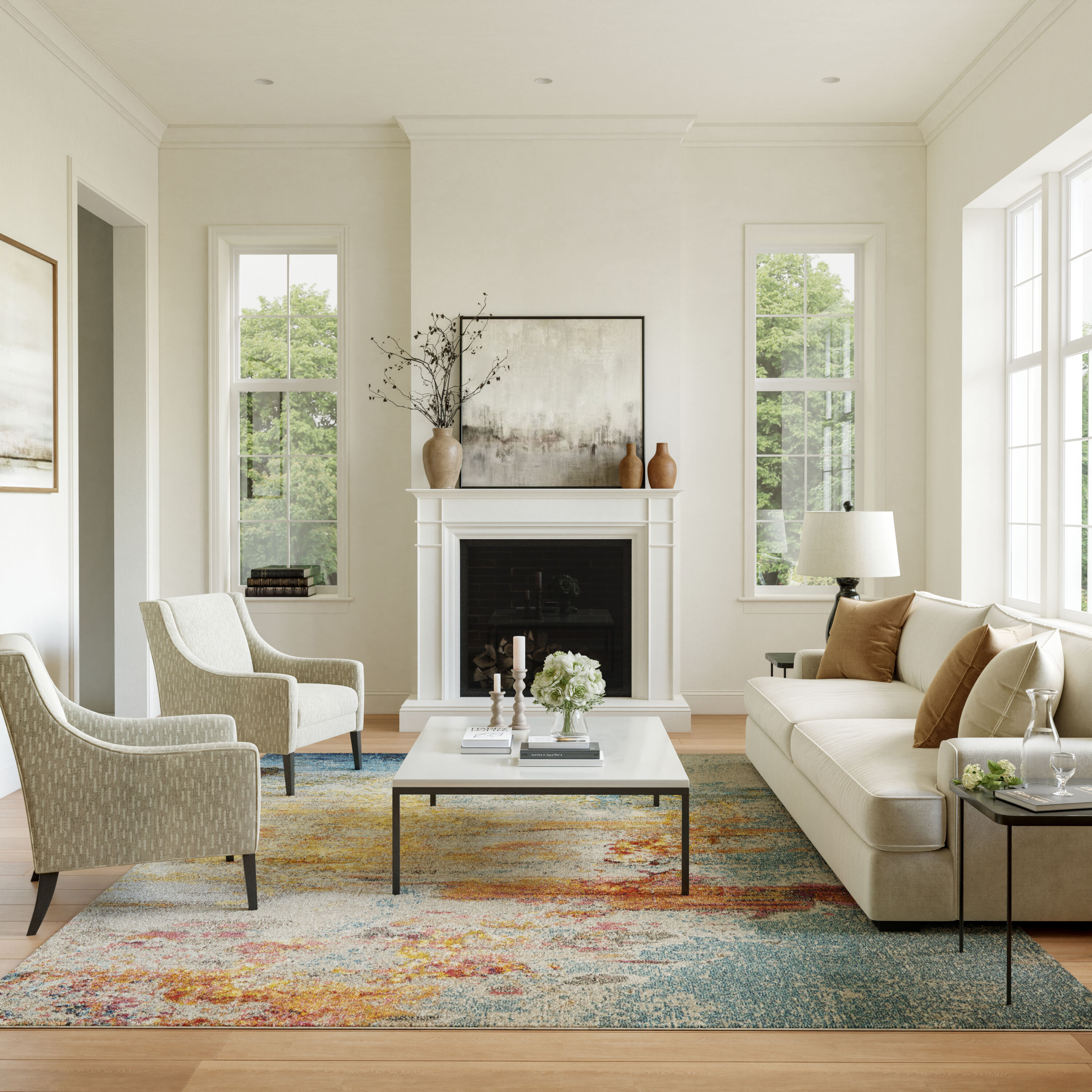 Nourison 99446338204 Celestial 8 x 10 (ft) Loomed Sealife Rectangular Indoor Abstract Bohemian/Eclectic Area rug