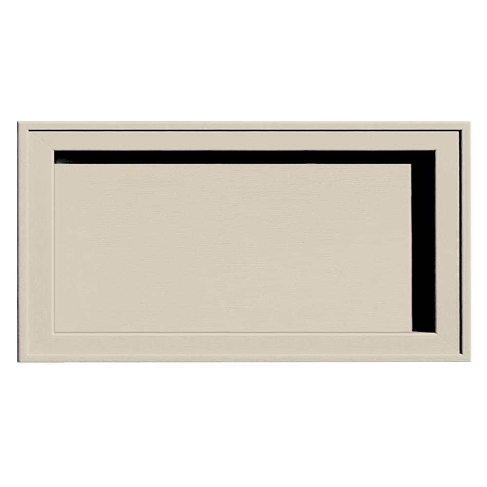 Builders Edge 130120002089 7.5-in x 14.25-in Champagne Vinyl Universal Mounting Block