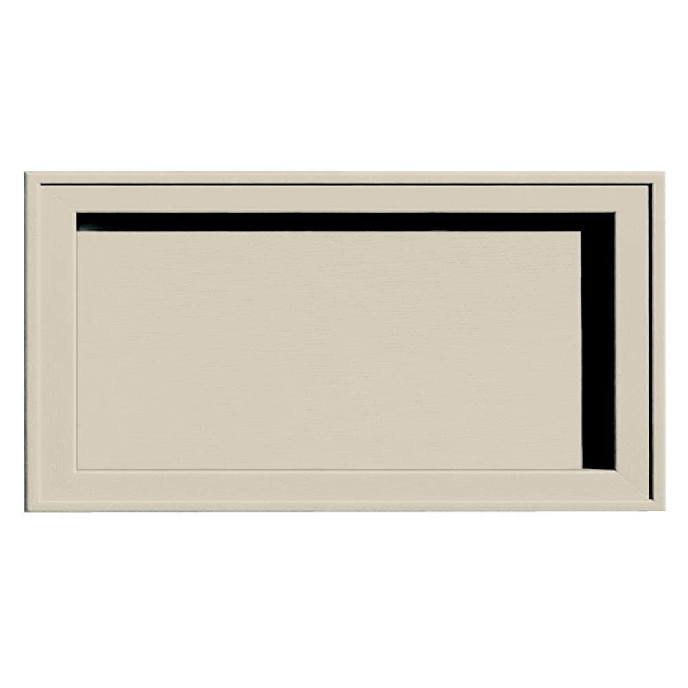 Builders Edge 7.5-in x 14.25-in Champagne Vinyl Universal Mounting ...