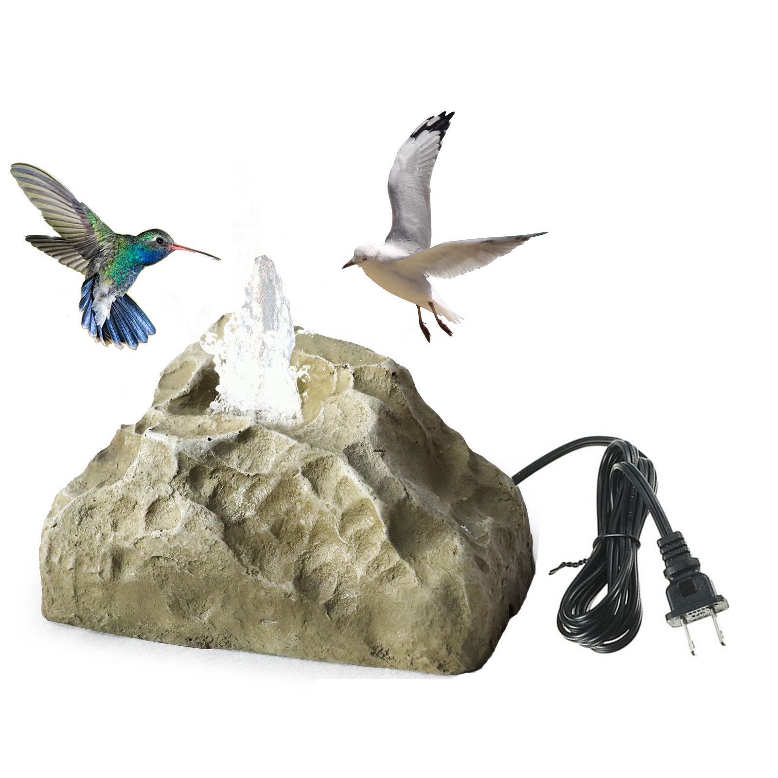 Watnature YDS90002 Rock Waterfall Fountain 3.74-in Resin Rock waterfall Indoor Fountain