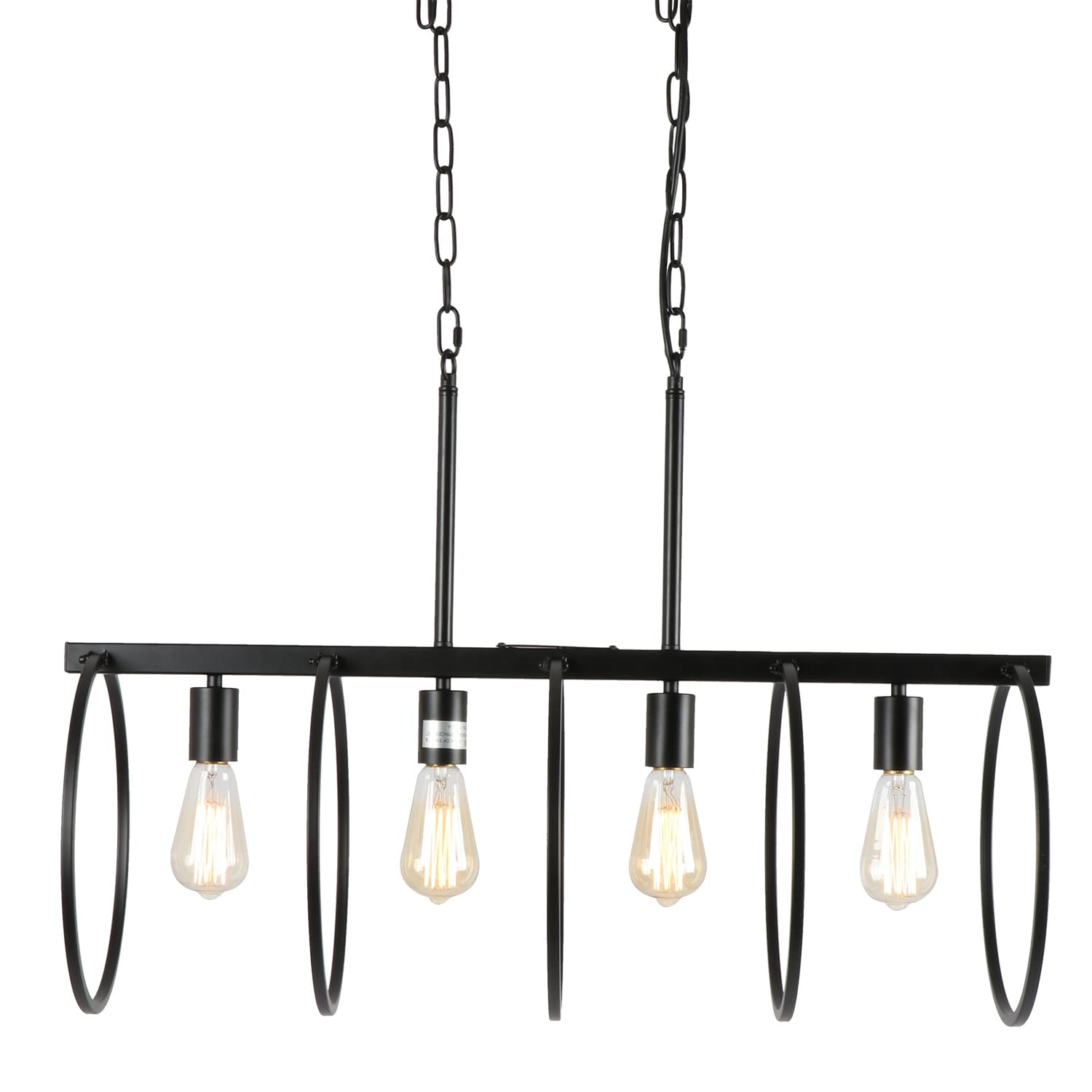 Delarpo 4-Light Polished Black Modern/Contemporary LED Dry rated ...