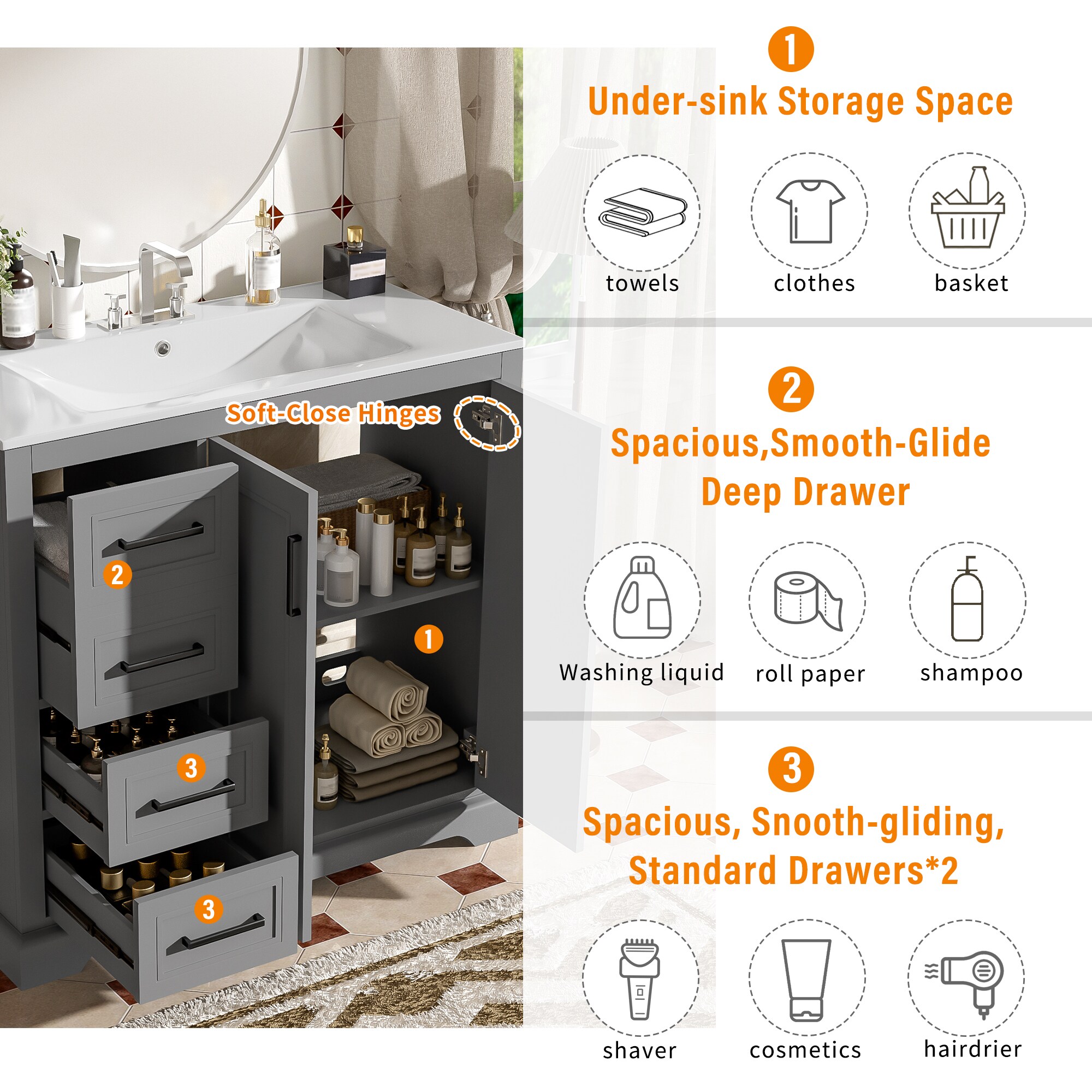 GDFStudio 345620 Bath-Vanity-Combo - View #4