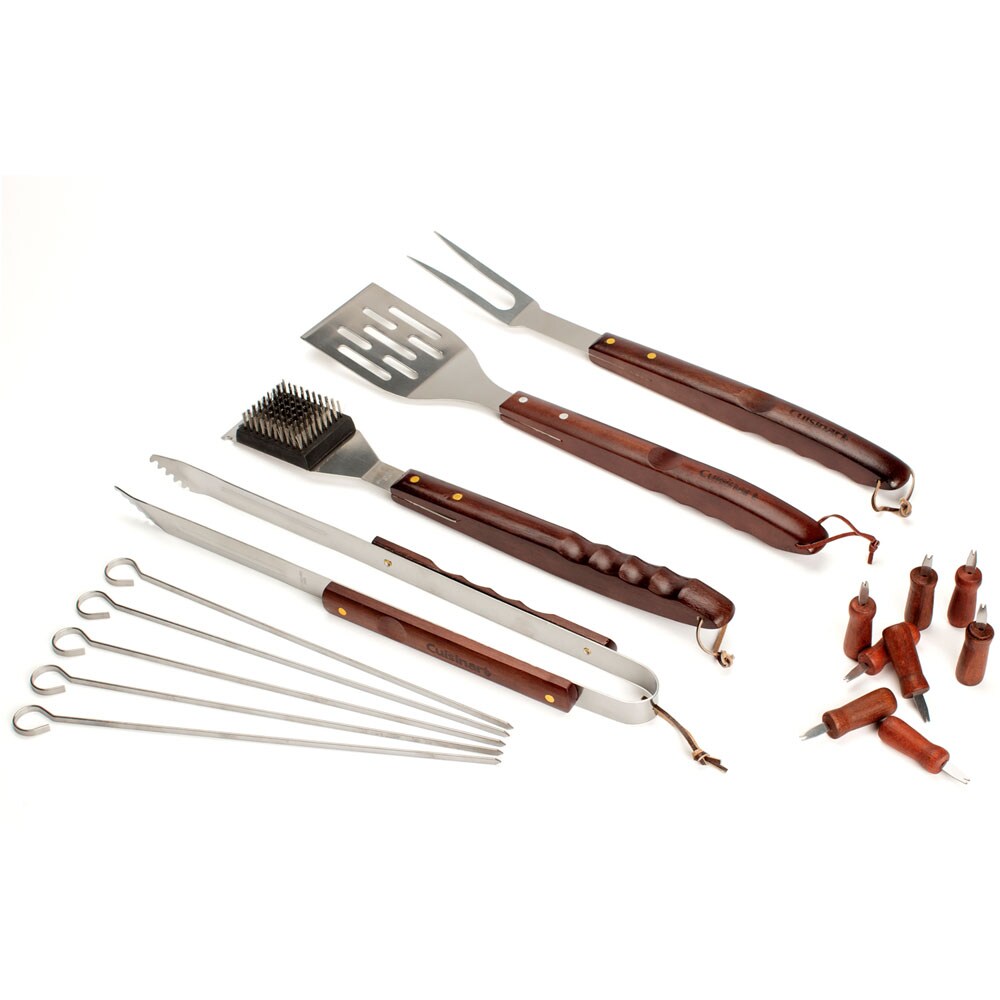 Cuisinart Deluxe 14-Piece Grill Tool Set 14-Pack Stainless Steel Tool Set  in the Grilling Tools & Utensils department at