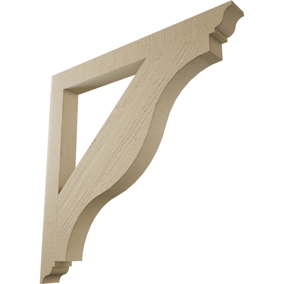 Ekena Millwork 2116812 Funston Rough Cedar Woodgrain TimberThane 3-1/2-in x 36-in x 36-in Brown Urethane Standard bracket