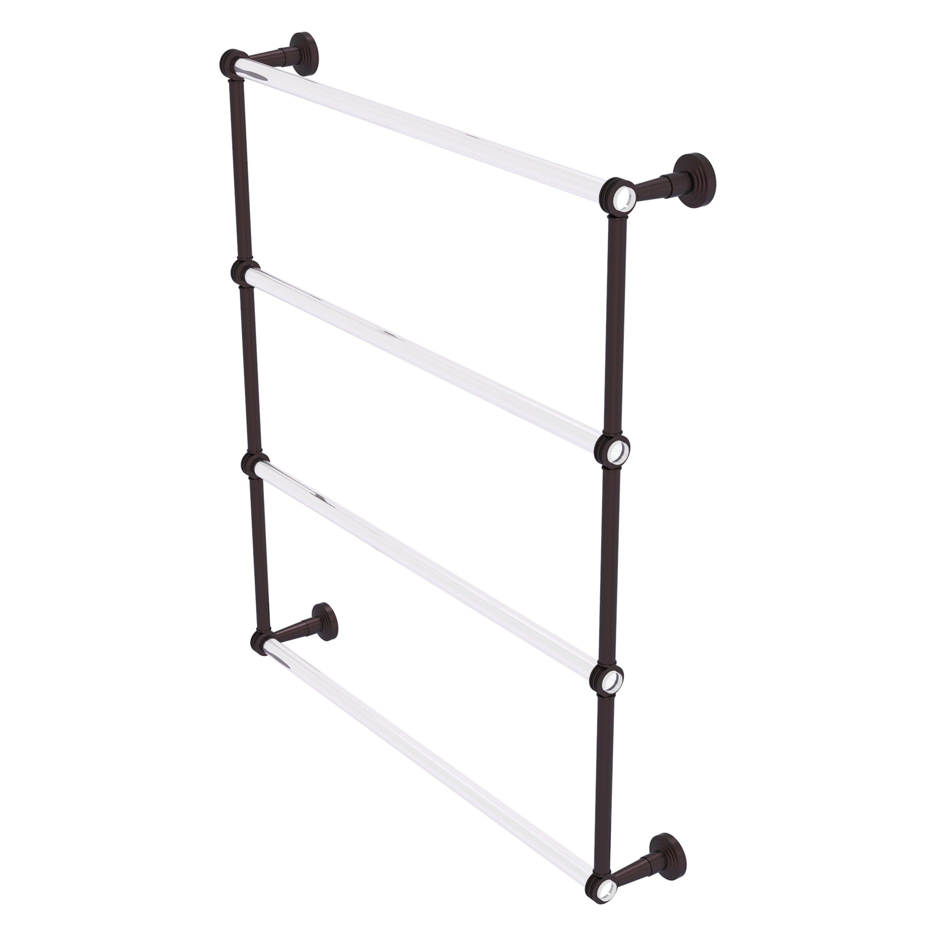 Allied Brass PB-28D-30-ABZ Pacific Beach 30-in double Antique Bronze Wall mount 4-tier Towel Bar