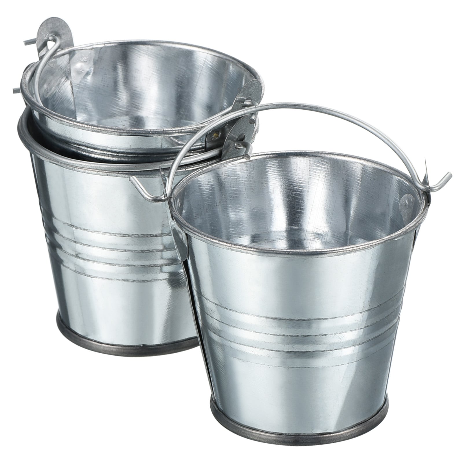 PATIKIL - 2Inch x 2Inch Small Metal Bucket 3 Pack Mini Colorful Buckets Cute Candy Tiny Decorativ...