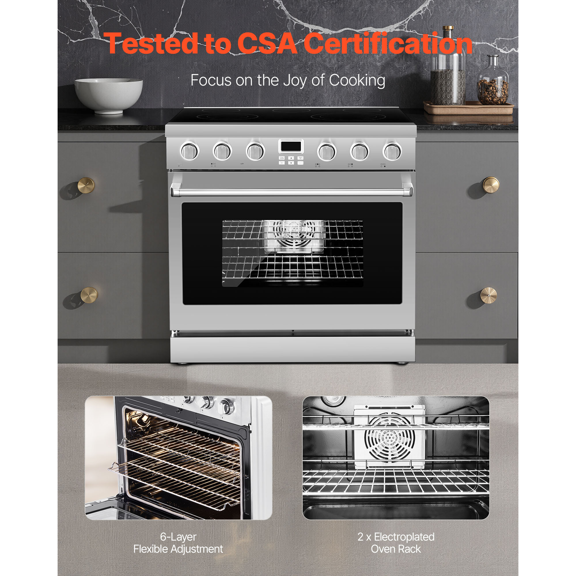 VEVOR SCDTLKDL36YC12403V8 Double-Oven-Elec-Ranges - View #6