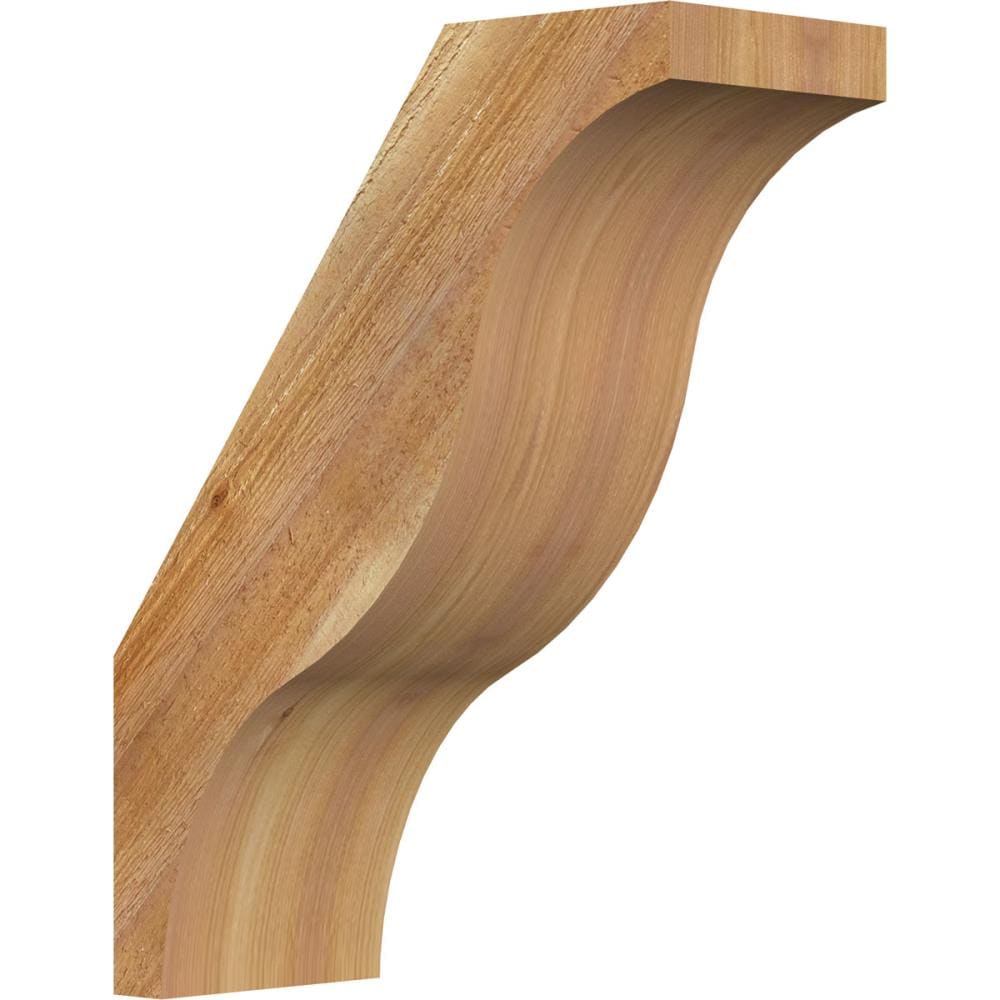 Ekena Millwork BRC06X14X18FST00RWR 6-in x 14-in x 18-in Western Red Cedar Unfinished Wood Funston Rough Sawn Knee Brace